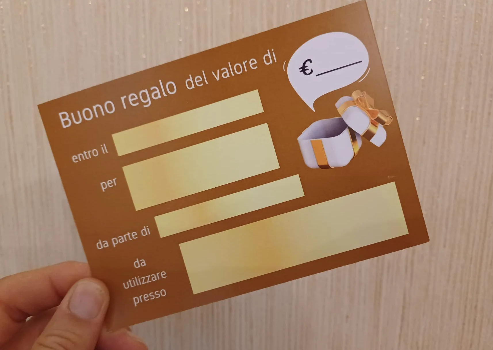 Buoni Regalo Estetista Voucher per Saloni & Spa – Cartoncino Plastificato da Compilare – Idee promozionali cliente