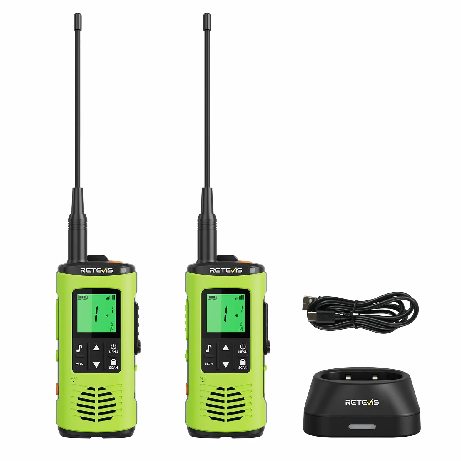 Retevis EZTalk 64S Walkie Talkie IP68 Impermeabile Ricaricabile Adulti Lungo Raggio Radio Bidirezionale (1 Paio)
