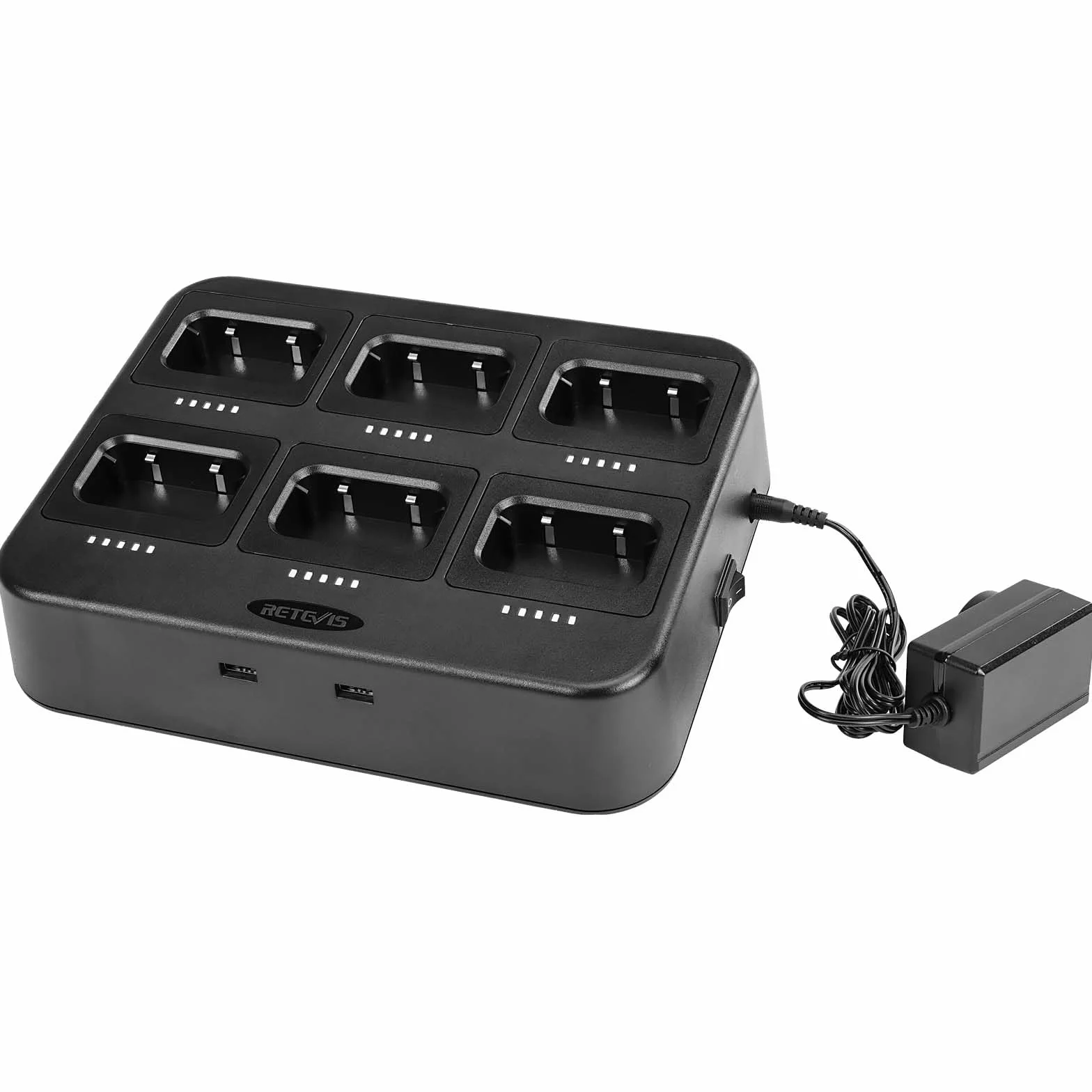 Retevis RB626 Walkie Talkie Caricatore a 6 Vie USB per RB626 RB626H RB637 RB658