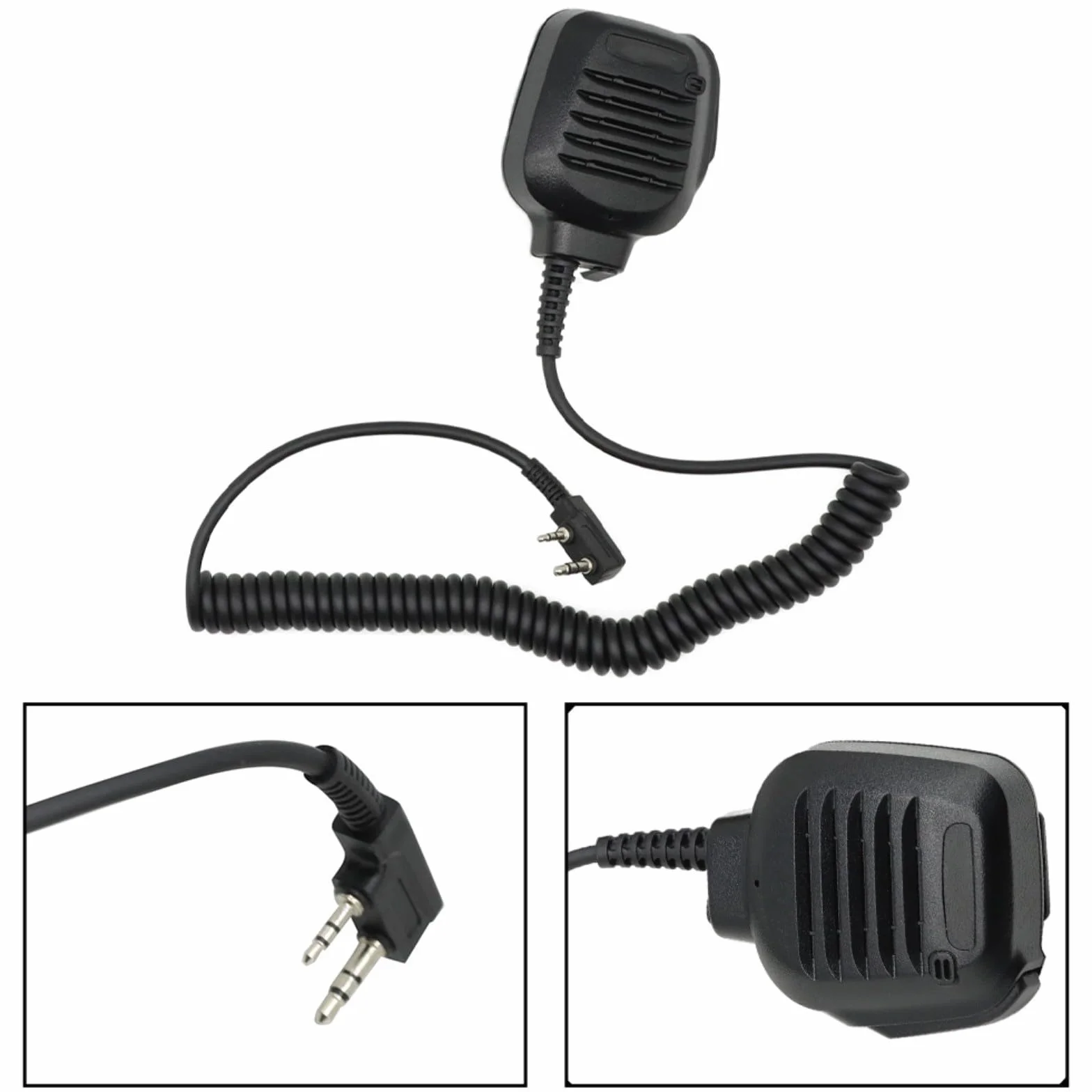 Kenwood KMC-45D Microfono altoparlante da spalla ABS per radio bidirezionali TK-270 TK-370 TK-431
