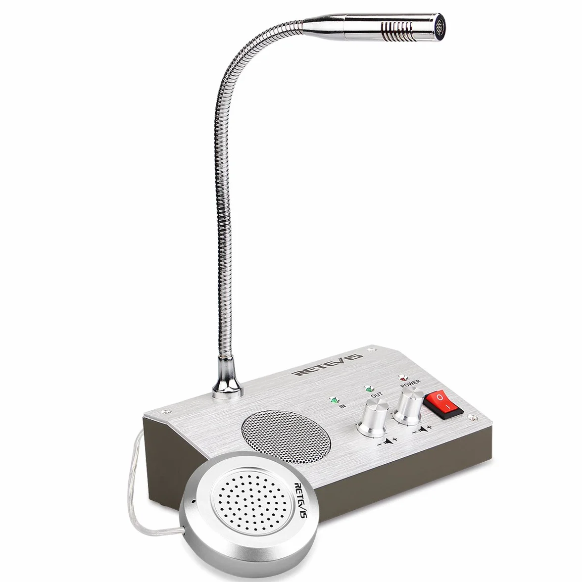 Retevis RT9908 Sistema Citofono Finestra Bidirezionale Altoparlante Ufficio Ospedale Banca Negozio Biglietteria