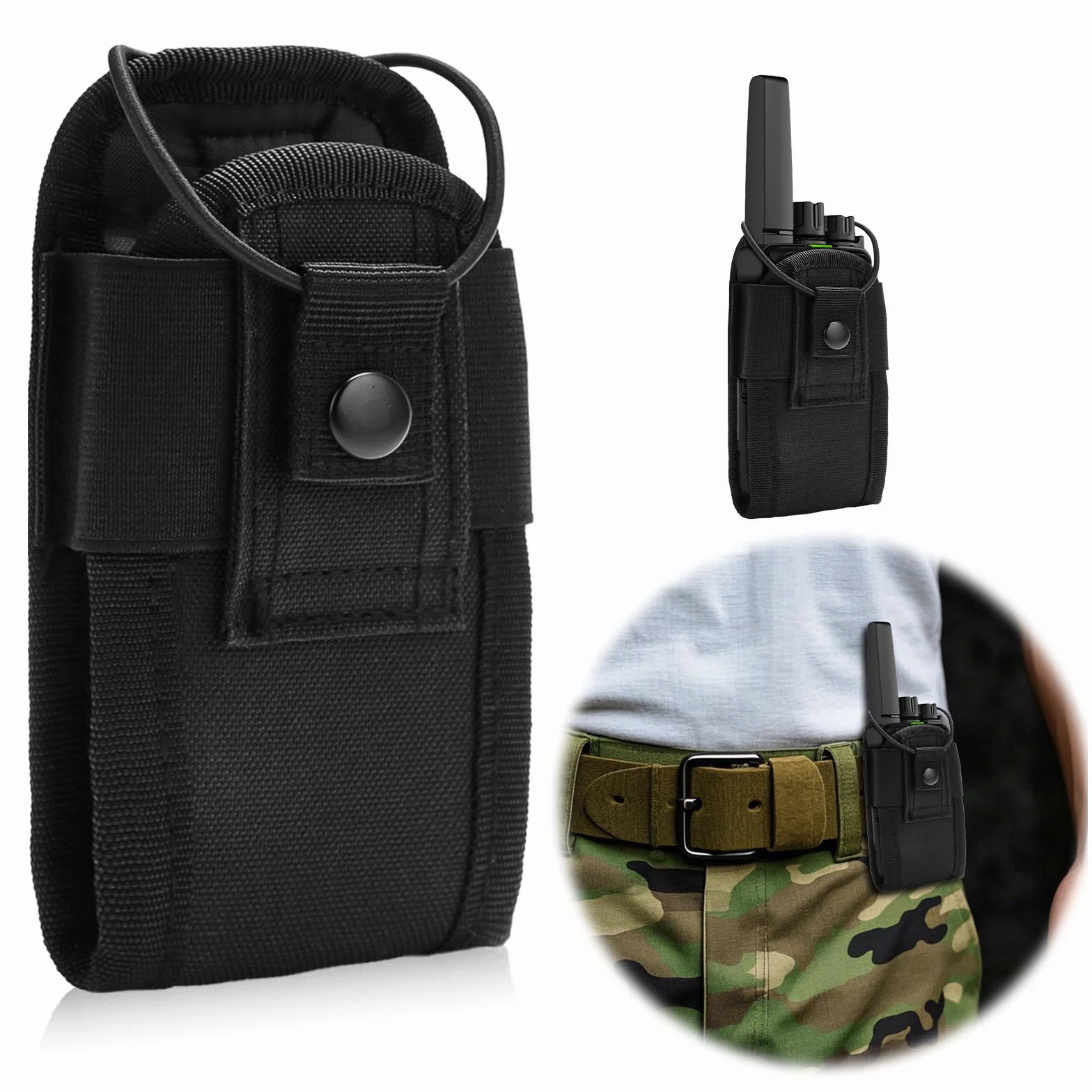 Porta Radio Cinturone Custodia Walkie Talkie Tattica Fondina Multifunzionale