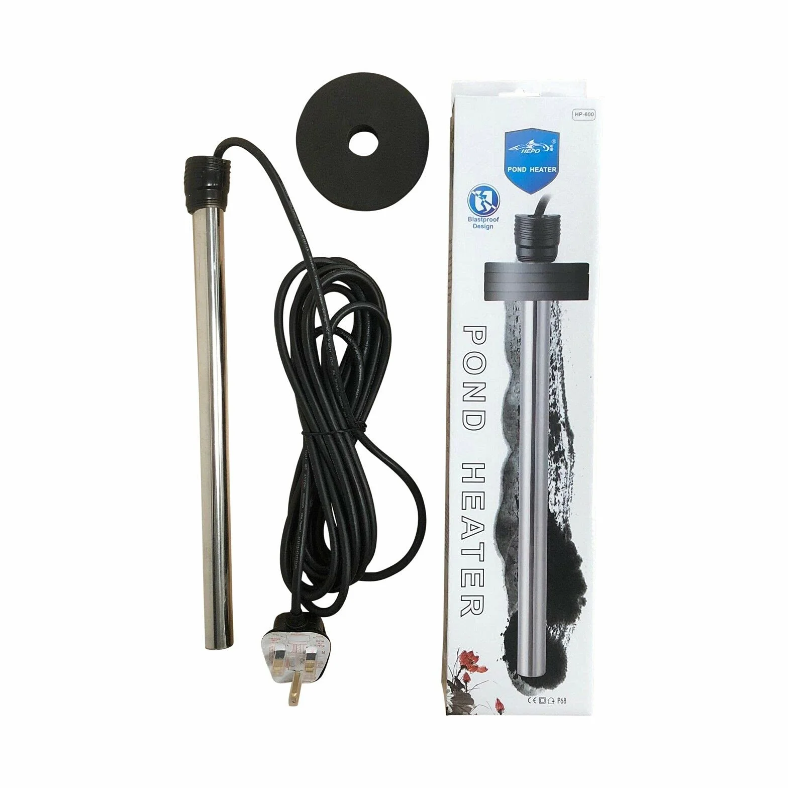 Hepo - Riscaldatore galleggiante per laghetto Koi Pesce stagno invernale anti ghiaccio, 150 W/300 W/600 W (600 W)