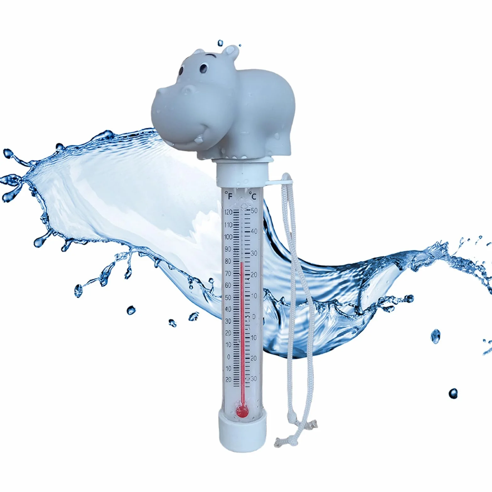 Temperatura Della Piscina Galleggiante, Termometro Per Acqua Di Cartoni Animati, Temperatura Della Vasca Da Bagno, Termoscopio Facile Da Leggere Con Corda Per Vasche Idromassaggio
