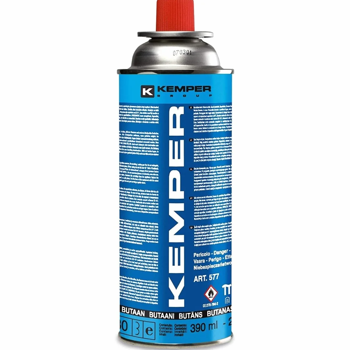 Kemper 577 Bomboletta Cartuccia a Gas 390 ml 227 gr 8 Pezzi per Stufette e Fornelli Portatili