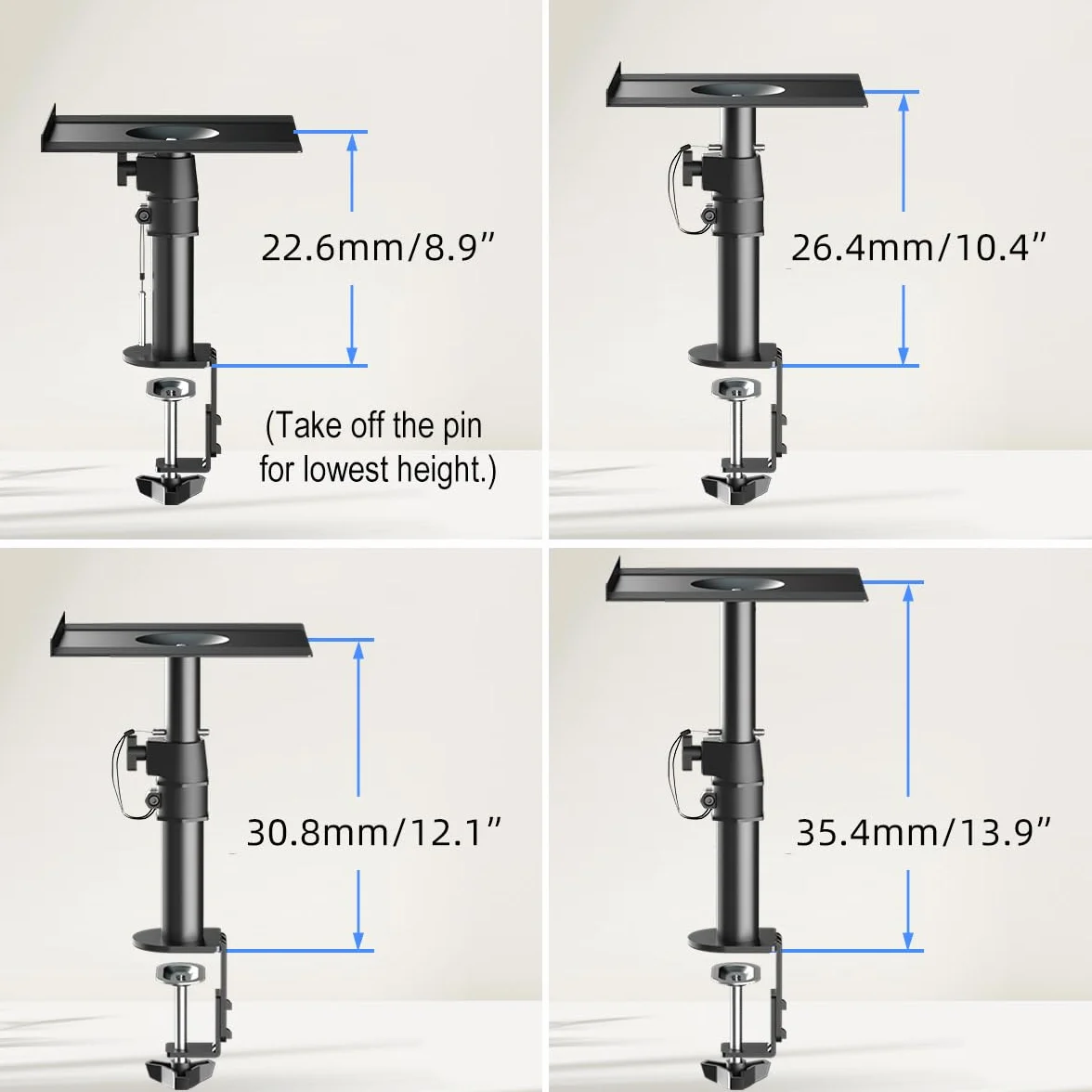 Suptek Supporto da parete per altoparlanti universale girevole inclinabile confezione da 2 max 15 kg nero SDM001B