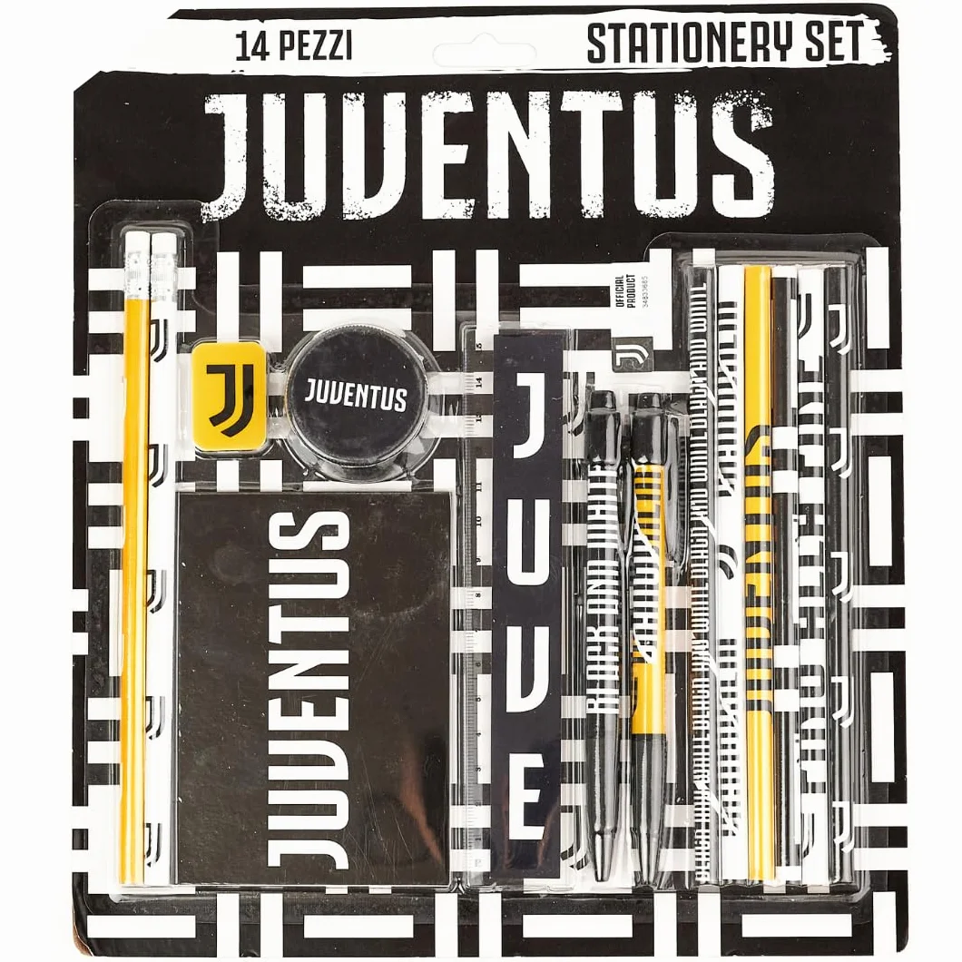 EURO PUBLISHING Juventus Set Cancelleria 14 Pezzi Prodotto Ufficiale