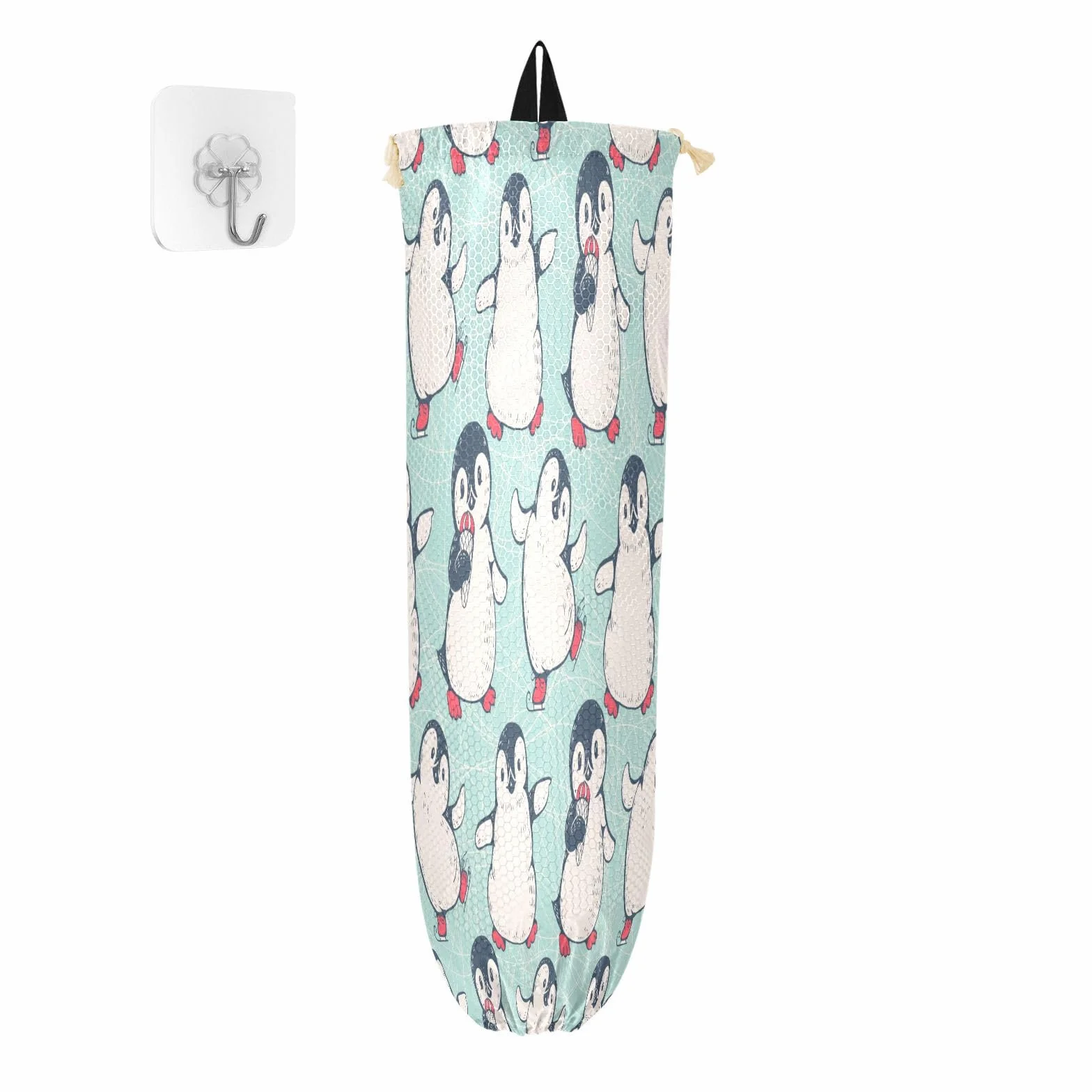 Porta sacchetti di plastica da appendere a forma di pinguini carini per la spesa organizer da cucina con pinguini animali sacchetto di plastica per la spazzatura borsa della spesa sacchetti per la
