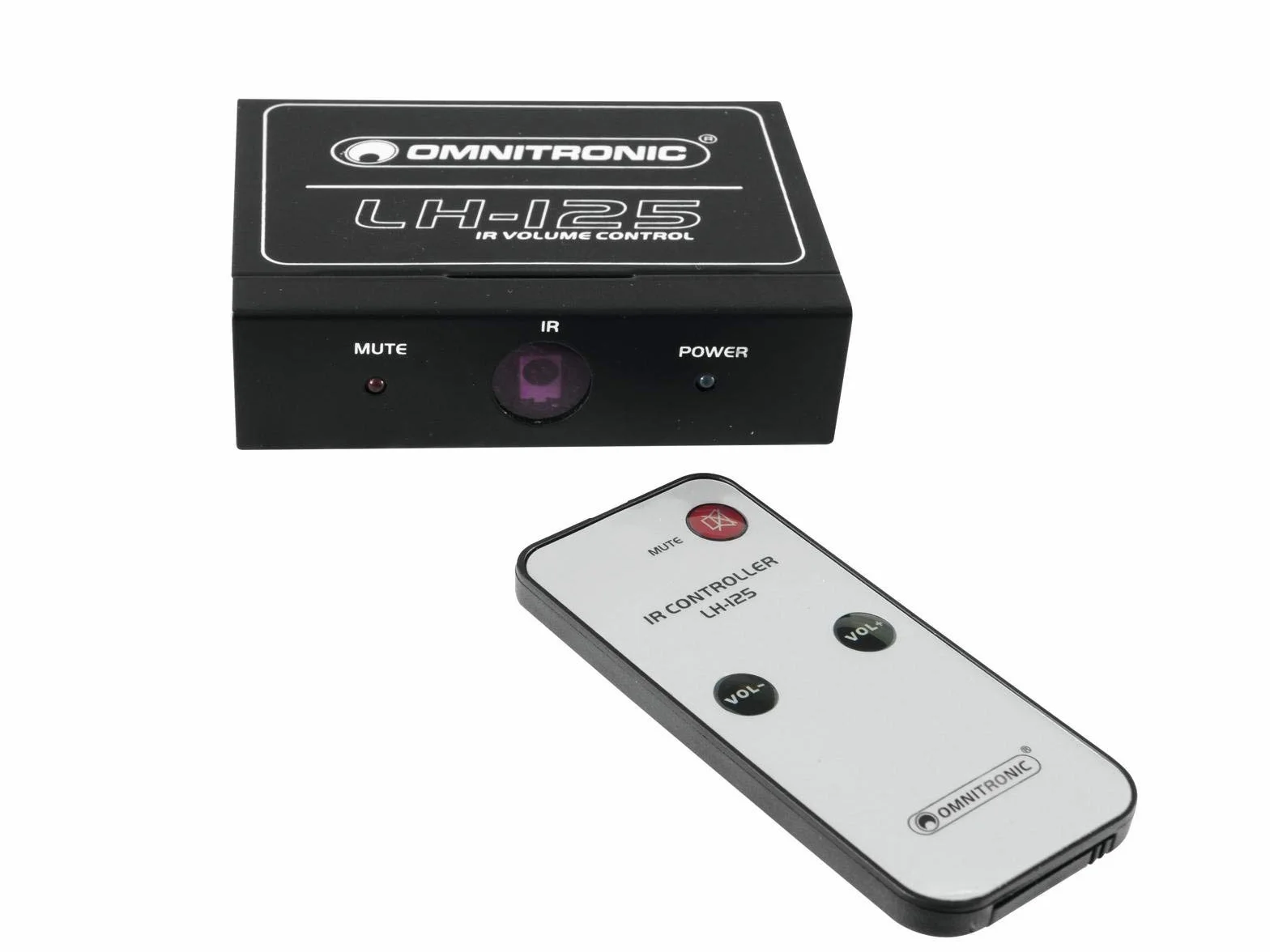 Omnitronic Telecomando Stereo LH-125 IR Regolatore Batteria Alcalina