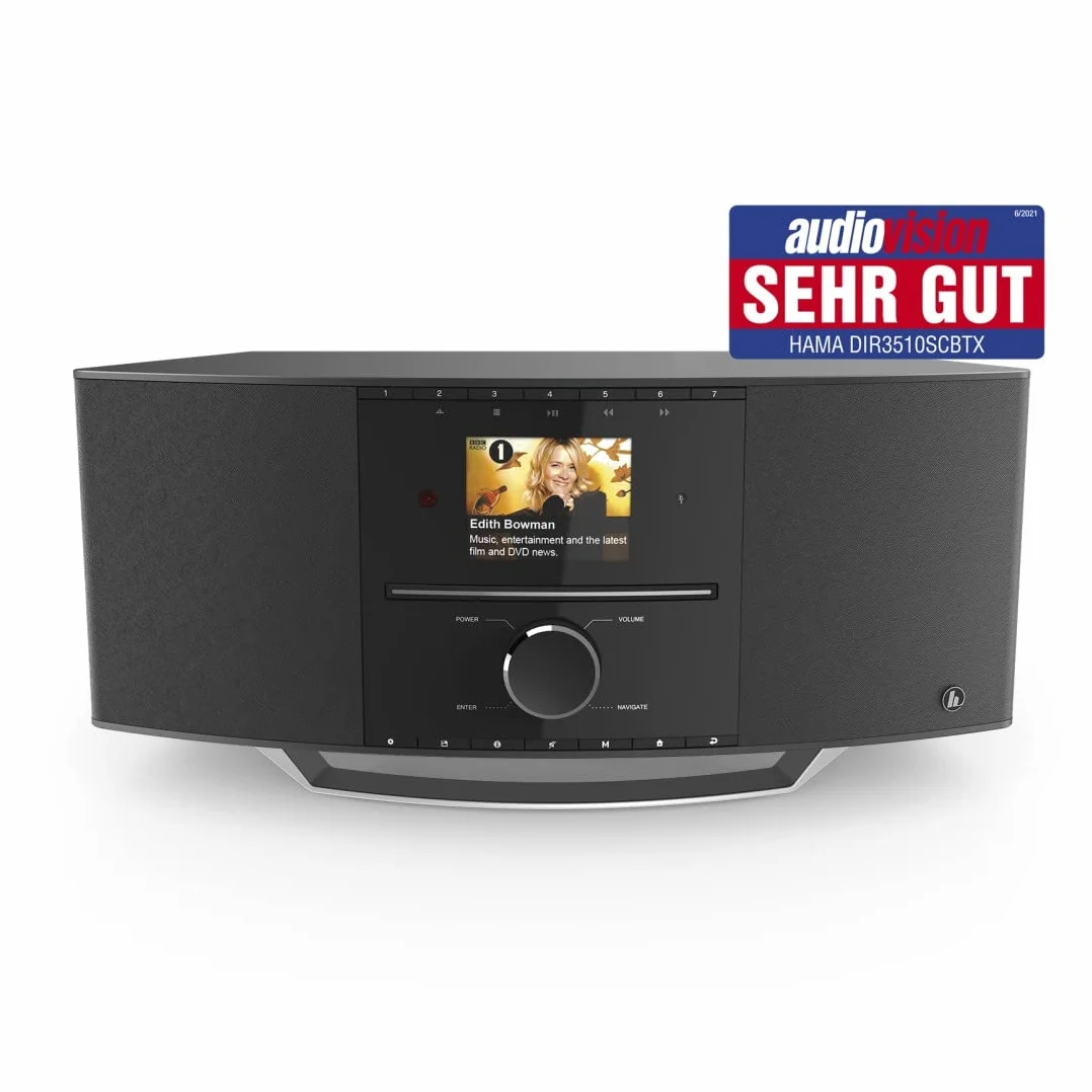 Hama Digital Radio DIR3510SCBTX DAB+ Internet Radio CD Bluetooth Nero