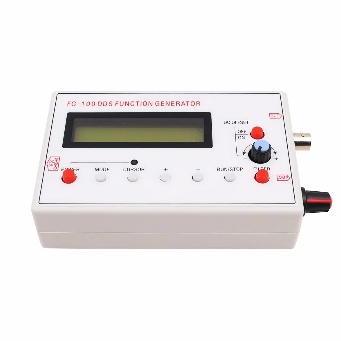 1HZ-500KHZ DDS Generatore di segnale Generatore di frequenza Forma d'onda di uscita - Onda sinusoidale Quadrata Onda Triangolo Onda a dente di sega in avanti Onda a dente di sega inversa