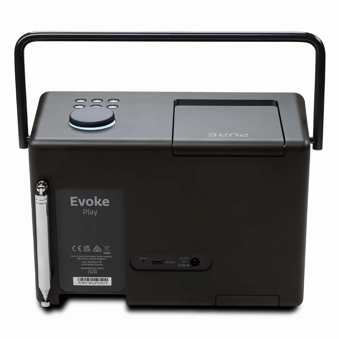 Pure Evoke Play radio DAB+/FM 40W Bluetooth internet radio Nero Caffè