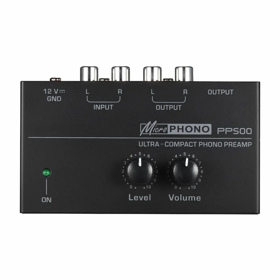moonsun PP500 Pre Amp Preamplificatore Phono con Level Volume Control Spina EU