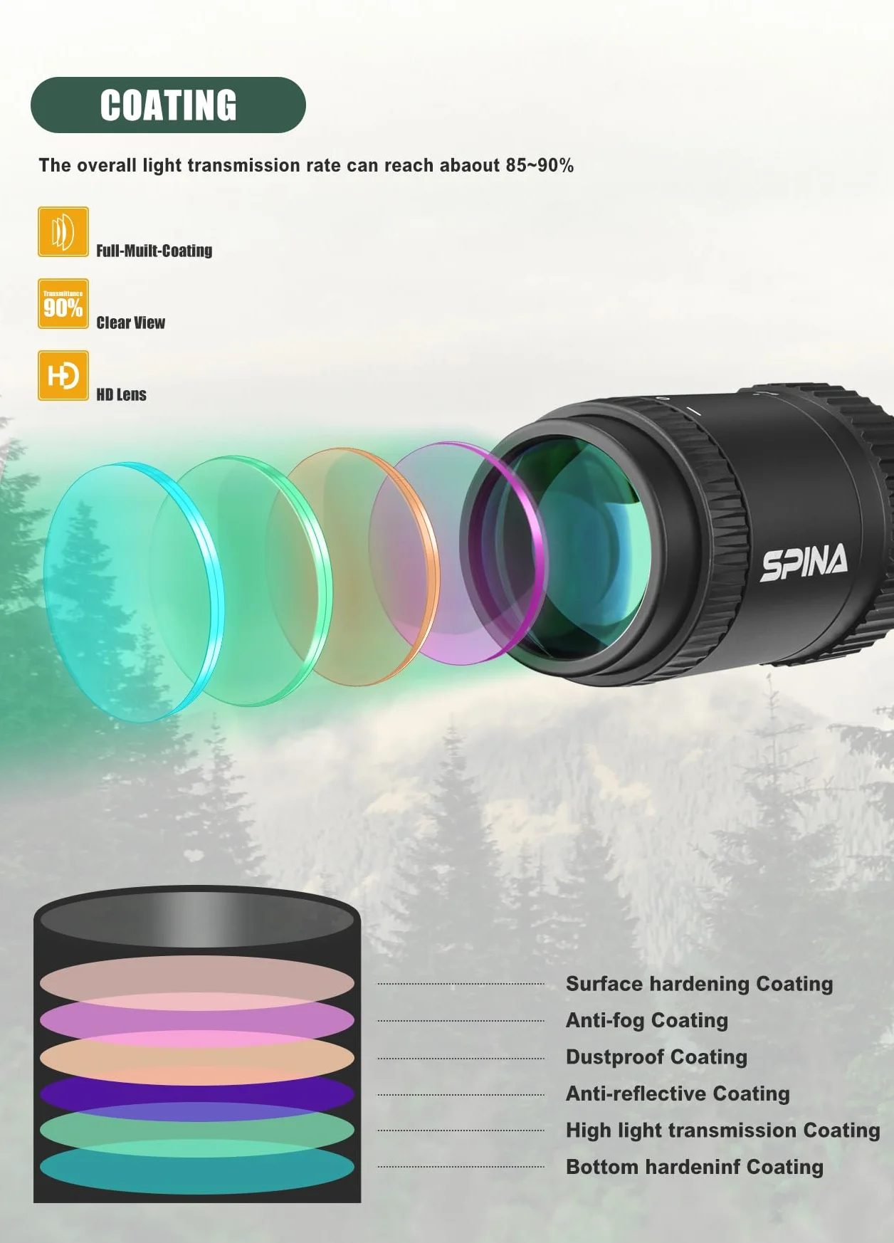 SPINA OPTICS 4-16x44 II Primo cannocchiale a piano focale MRAD