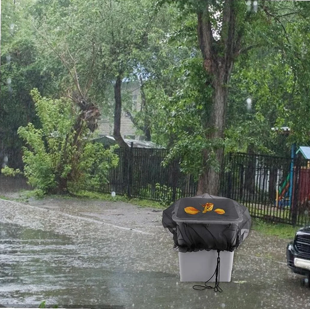 Regolabile Rain Barrel Net Mesh Cover Weather Water Butt