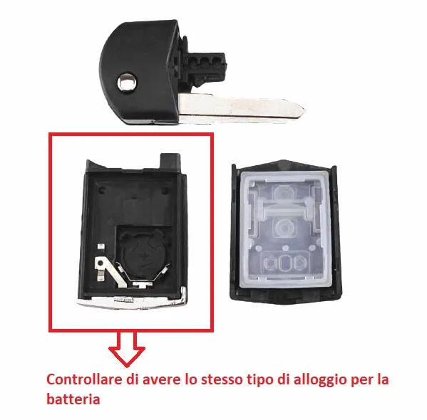Guscio Chiave Telecomando Compatibile con Mazda 2 3 5 6 M6 RX8 MX5 Cover Scocca Ricambio (2 Tasti)