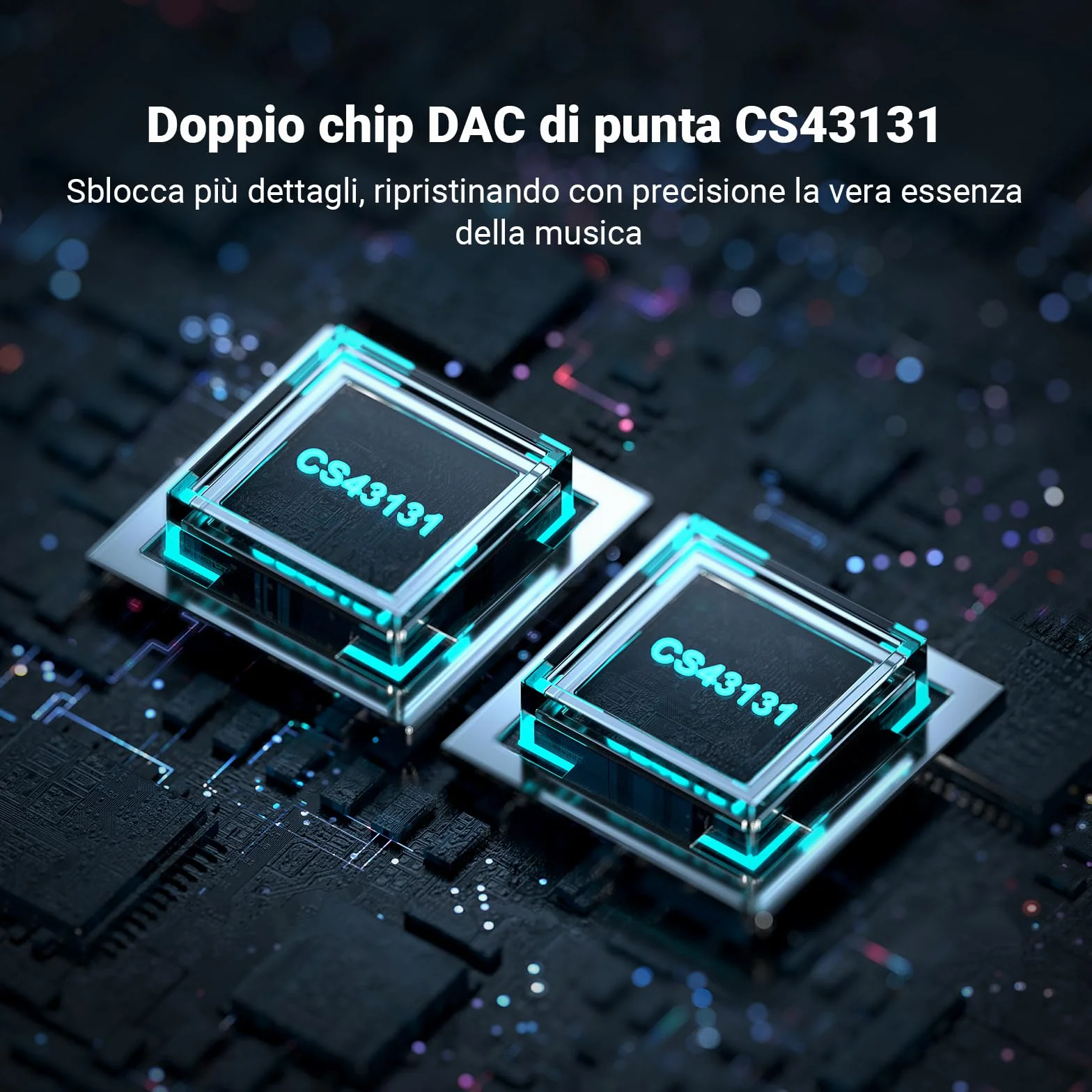 Fosi Audio DS2 DAC Amplificatore Cuffie USB C Hi-Res 32bit/384kHz DSD256 Uscite Doppie 4,4 + 3,5 MM Portatile 16-300Ω Doppio Chip CS43131