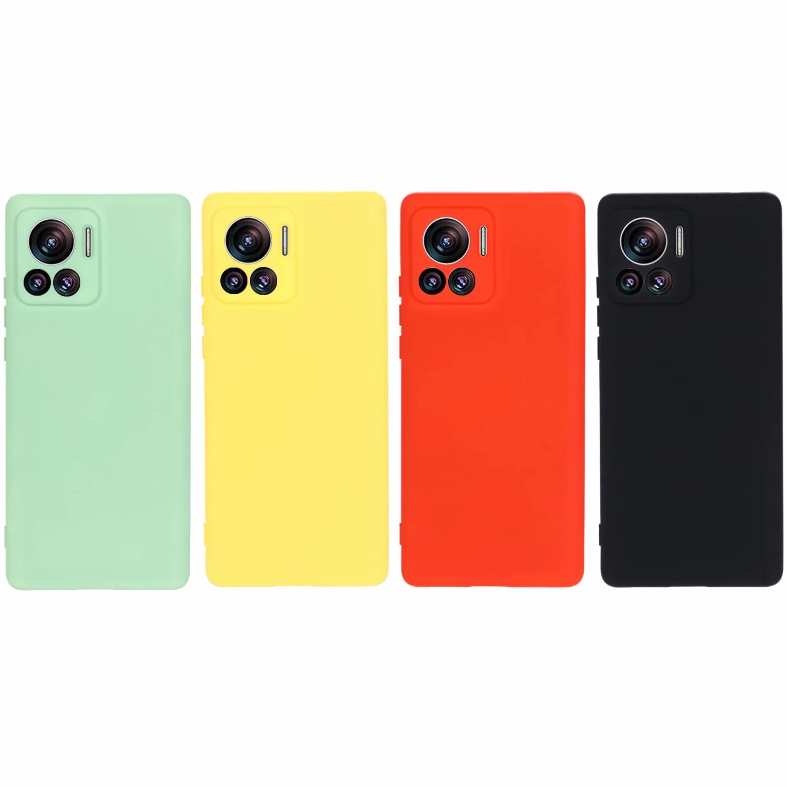 Motorola Edge 30 Ultra etui silikonowe z mikrofibrą, obudowa ochronna (Czarny)