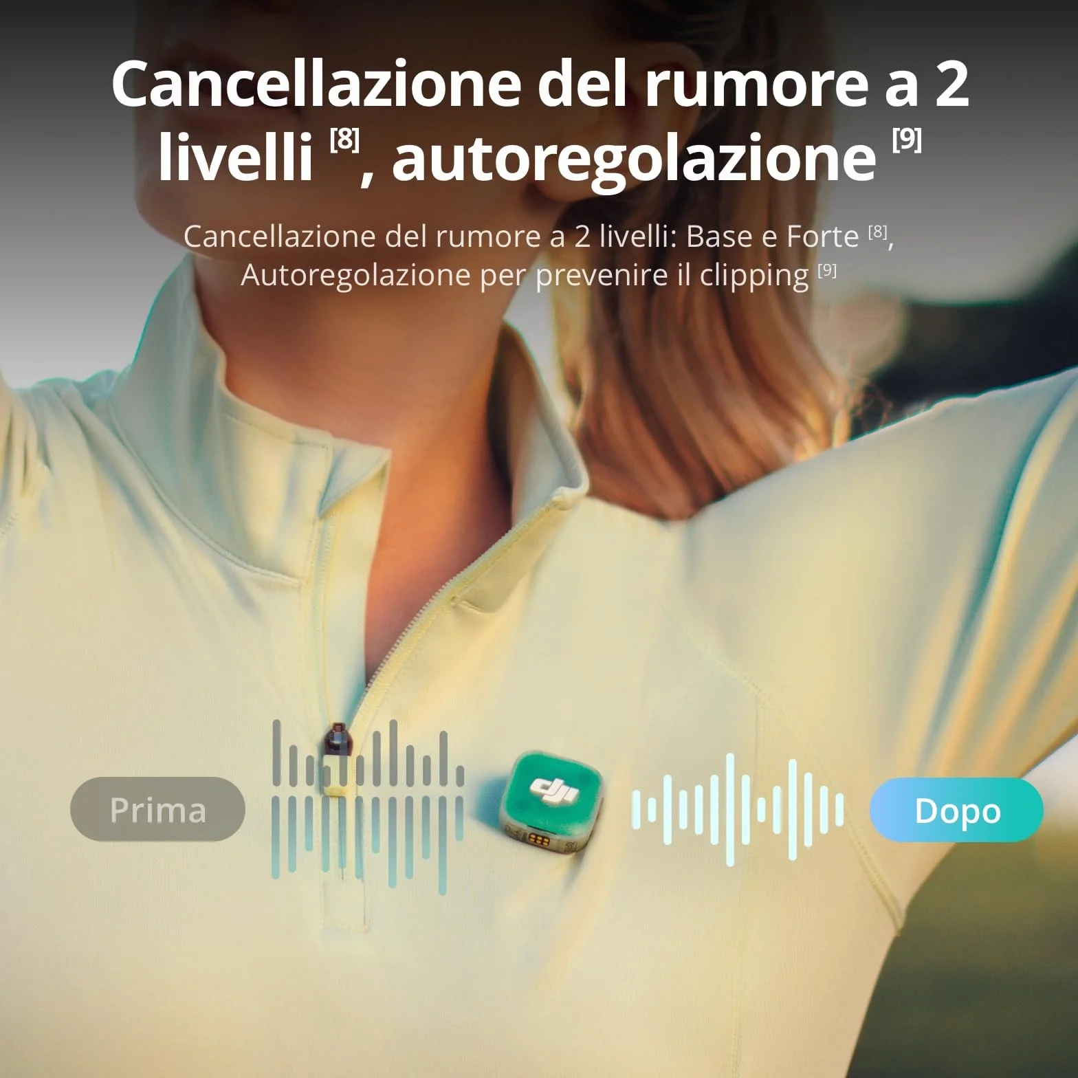 DJI Mic Mini 2 microfono wireless lavalier professionale per iPhone Android PC vlog live streaming