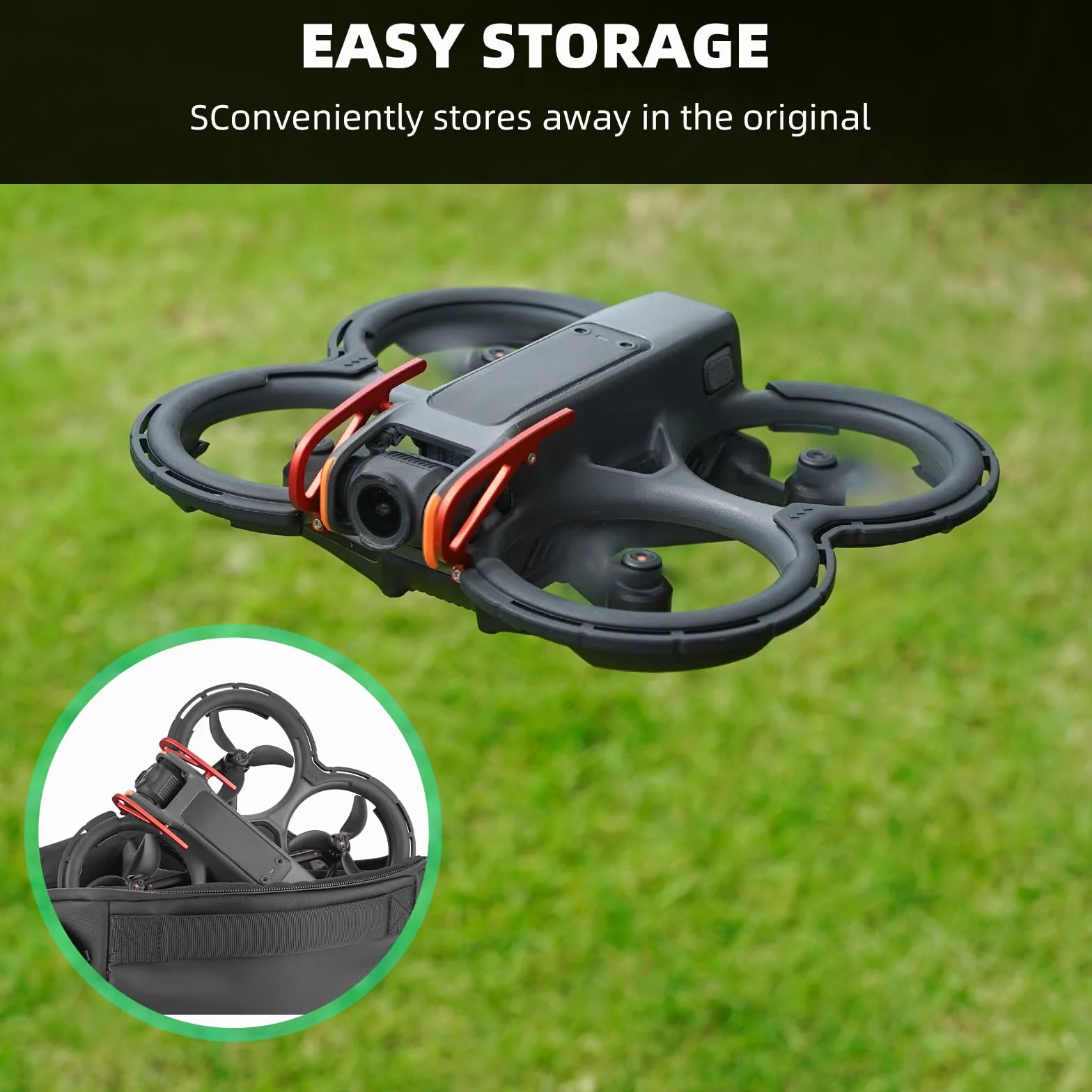 BRDRC Avata 2 protezioni paraurti, protezione elica Gimbal anti-collisione anello copertura per DJI Avata 2 Fly More Combo