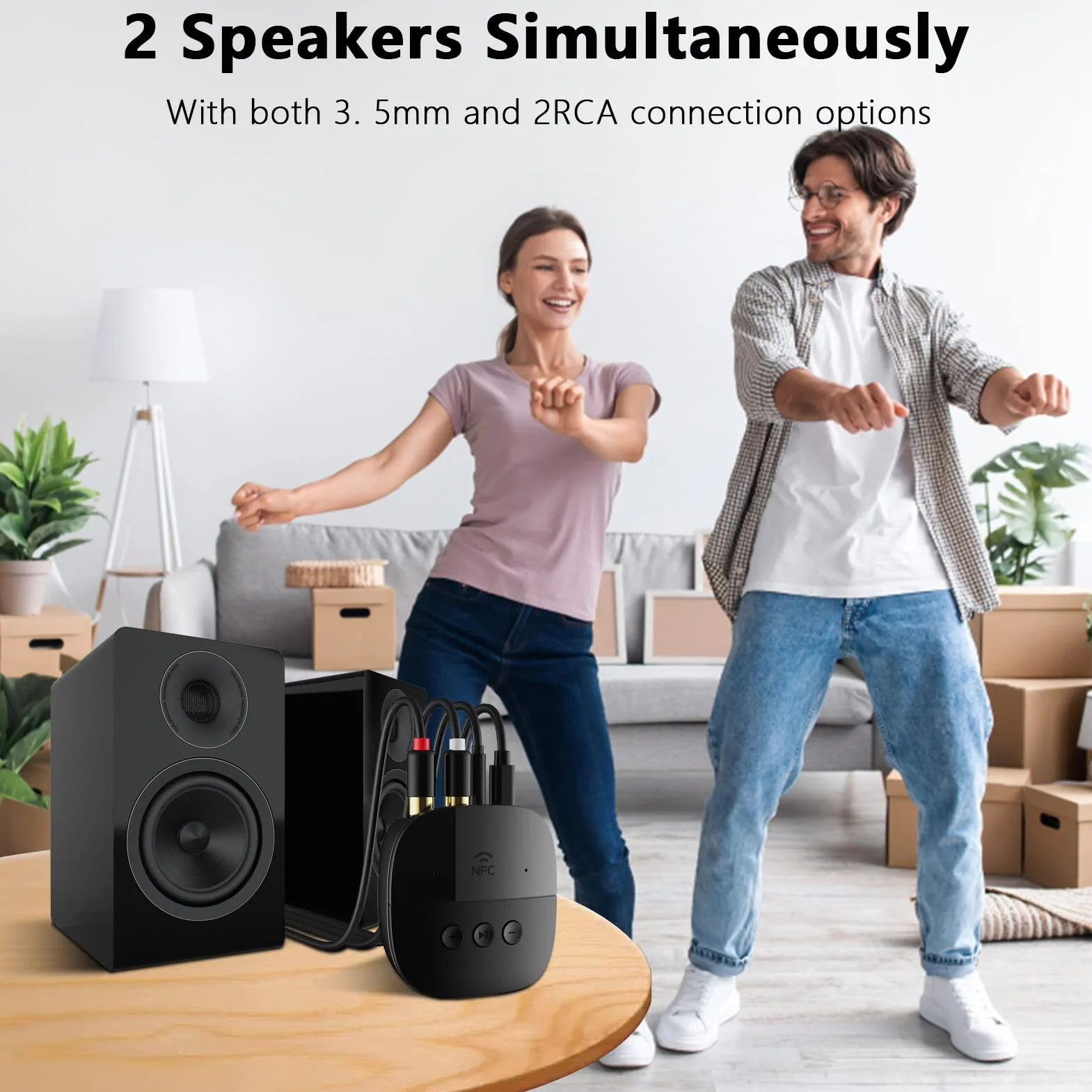 eppfun Ricevitore Bluetooth 5.2 HIFI con NFC USB 3.5mm AUX RCA TF