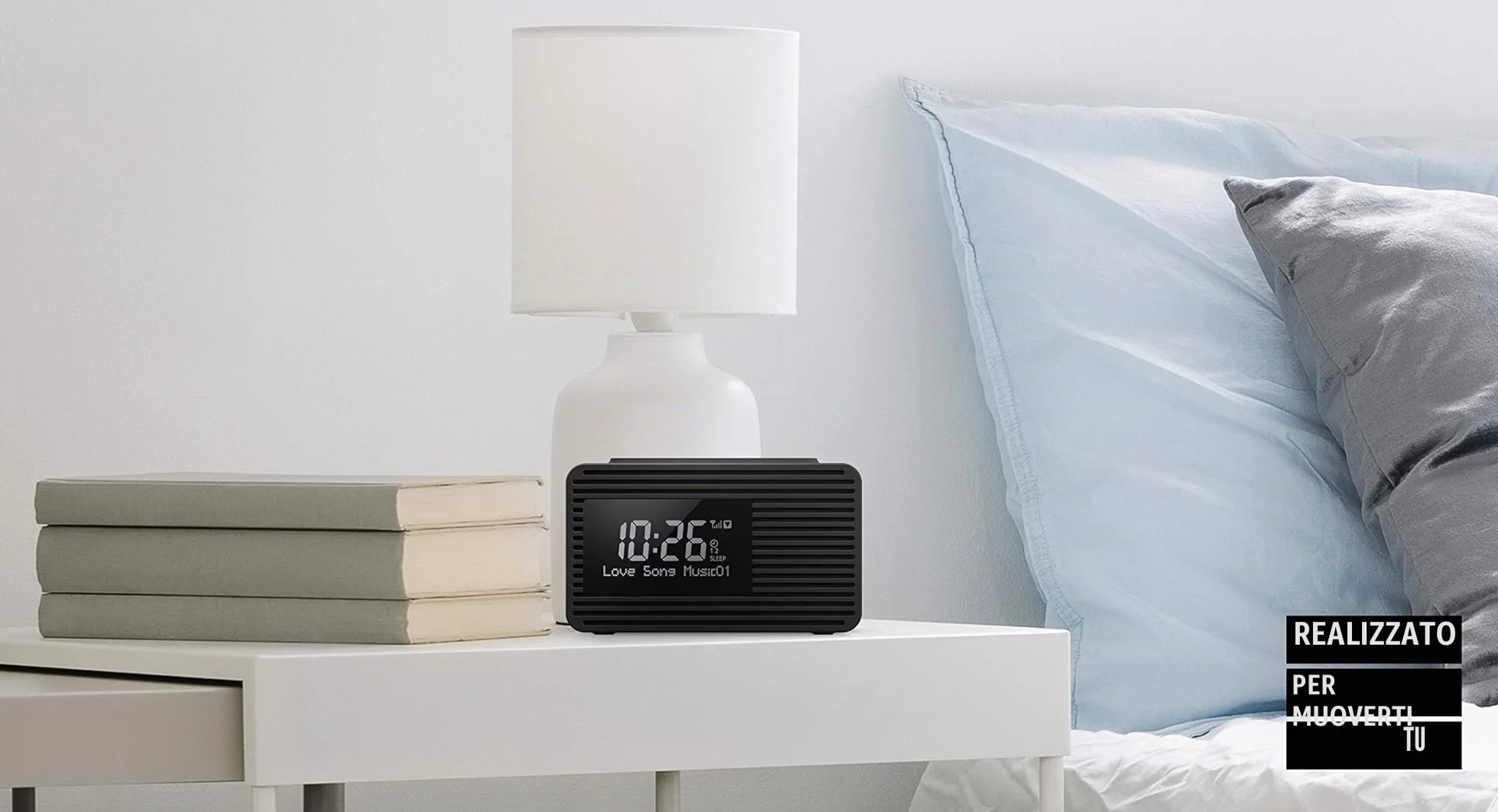 Panasonic RC-D8EG-K Radiosveglia Digitale DAB+ Ampio Display Tasto Snooze Doppio Timer Ricarica Smartphone USB Timer Sleep