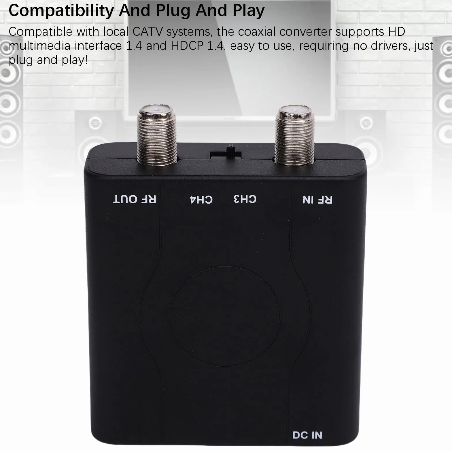 Bewinner Modulatore HDMI a RF HDM61.1080p Convertitore Coassiale NTSC per TV