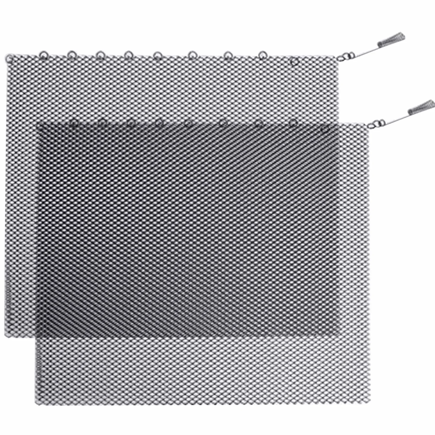 Schermo del caminetto con i tiri 1 coppia Spark Guard Fireplace Mesh Screen Curtain Rust Heat Resistant Home Fireplace Guard, 24x20 pollici