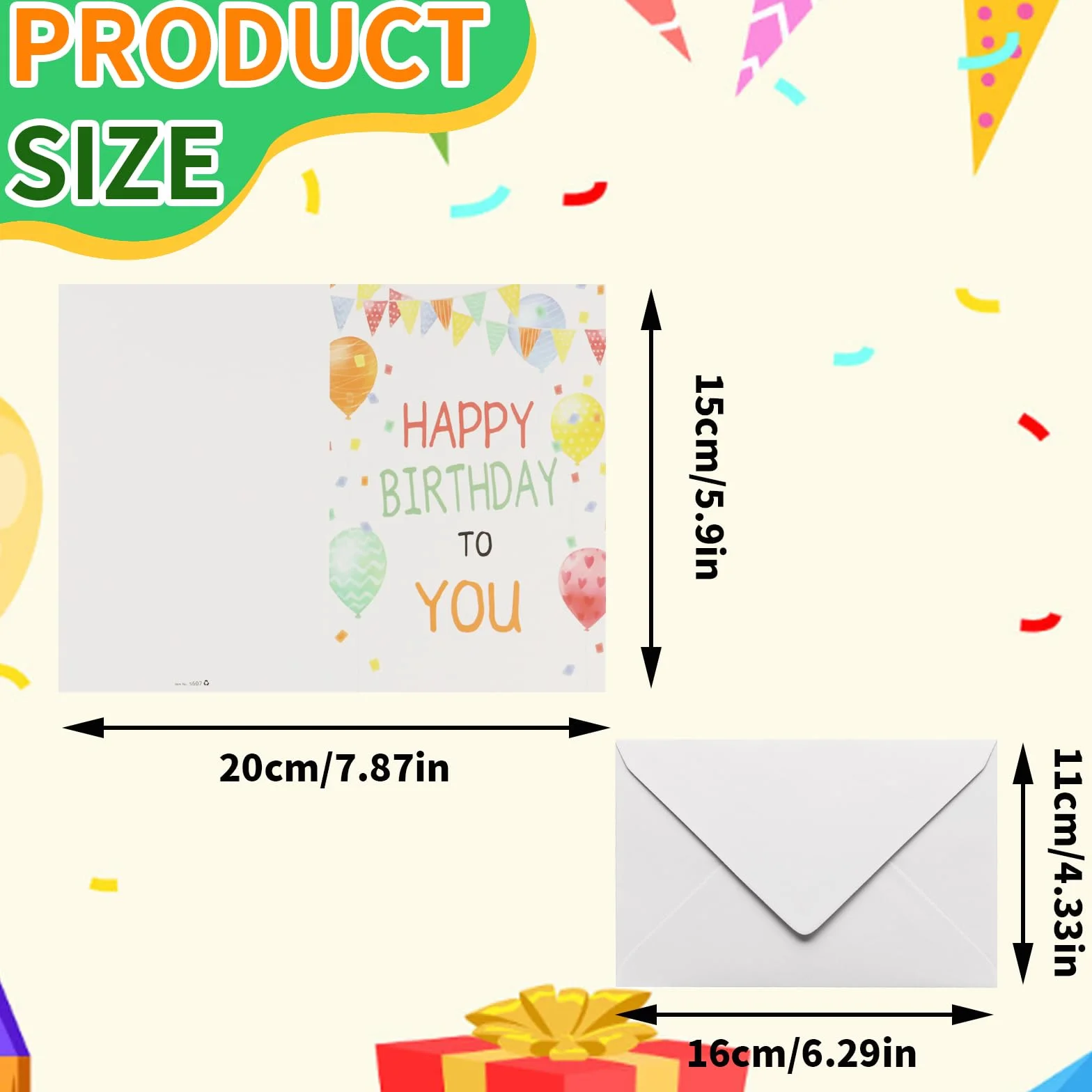 Set di 10 Biglietti di Auguri Compleanno Bianco con Buste, Carte Fiorite per Donna Uomo, Anniversario, Laurea