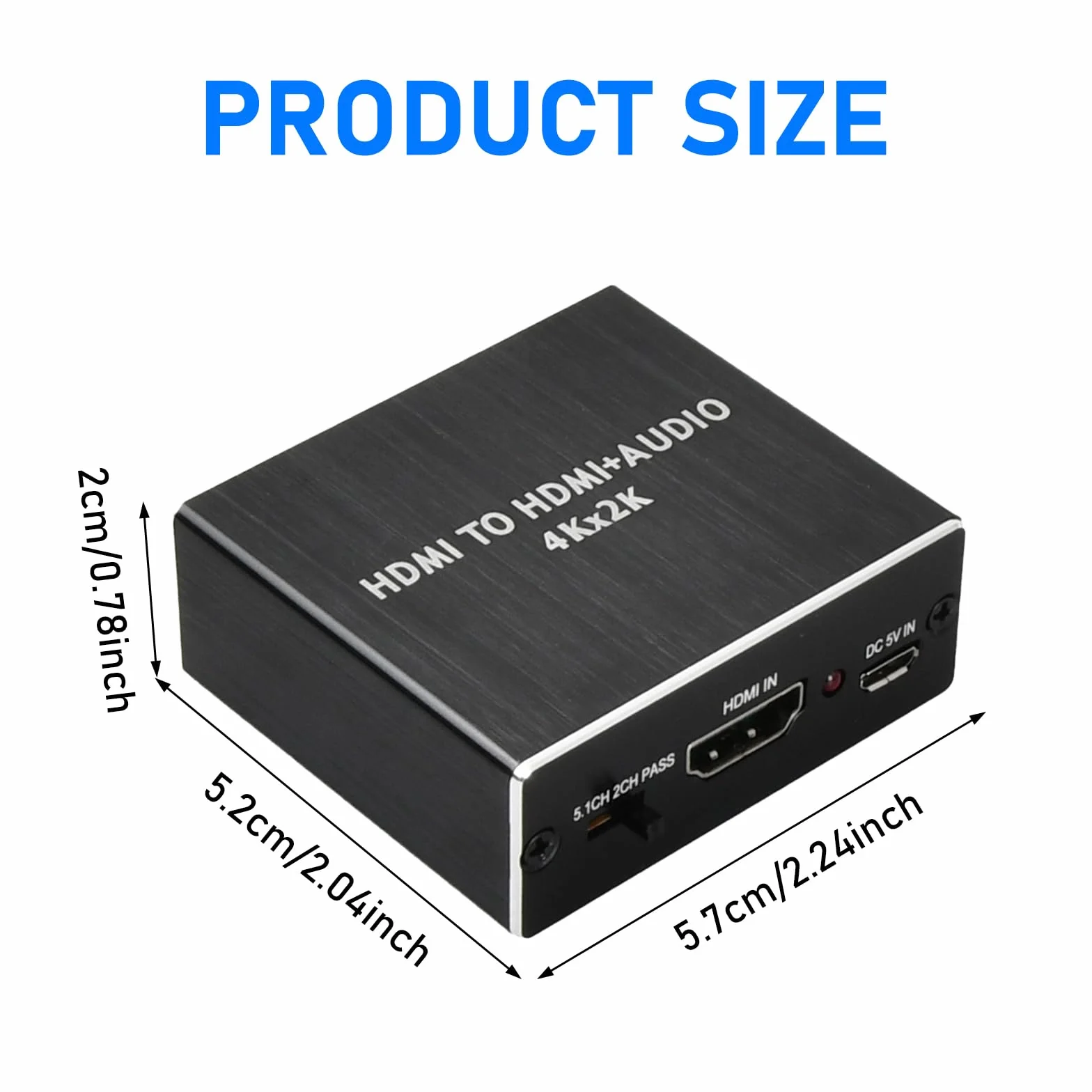 Convertitore Estrattore HDMI 4K x 2K a Ottico SPDIF + 3,5 mm Adattatore Stereo PASS/2.0CH/5.1CH