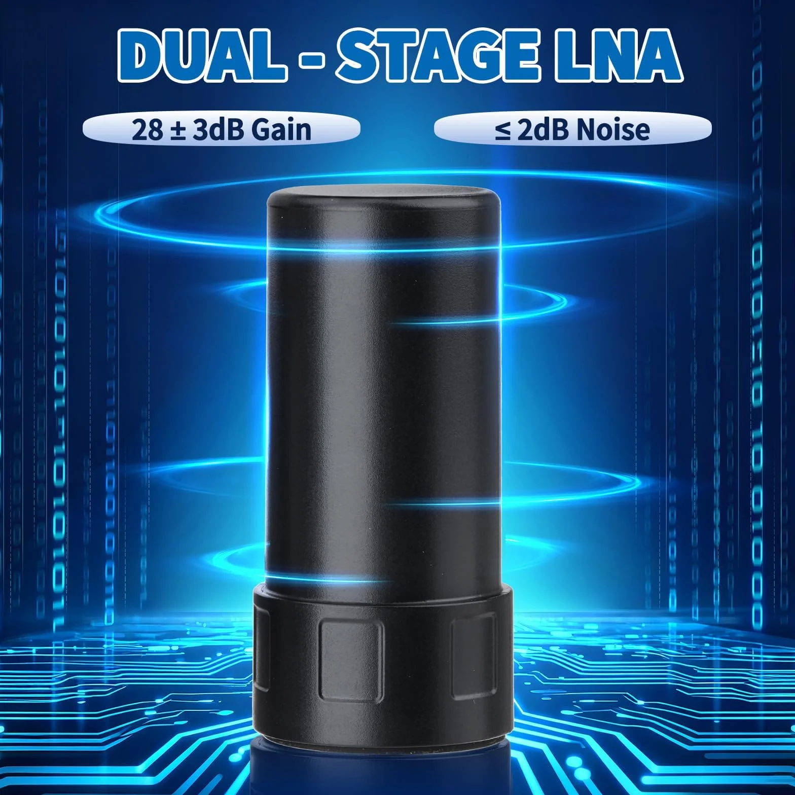 Bingfu Antenna Elicoidale GNSS SMA GPS BeiDou GLONASS Galileo Doppio LNA 28dB IP65
