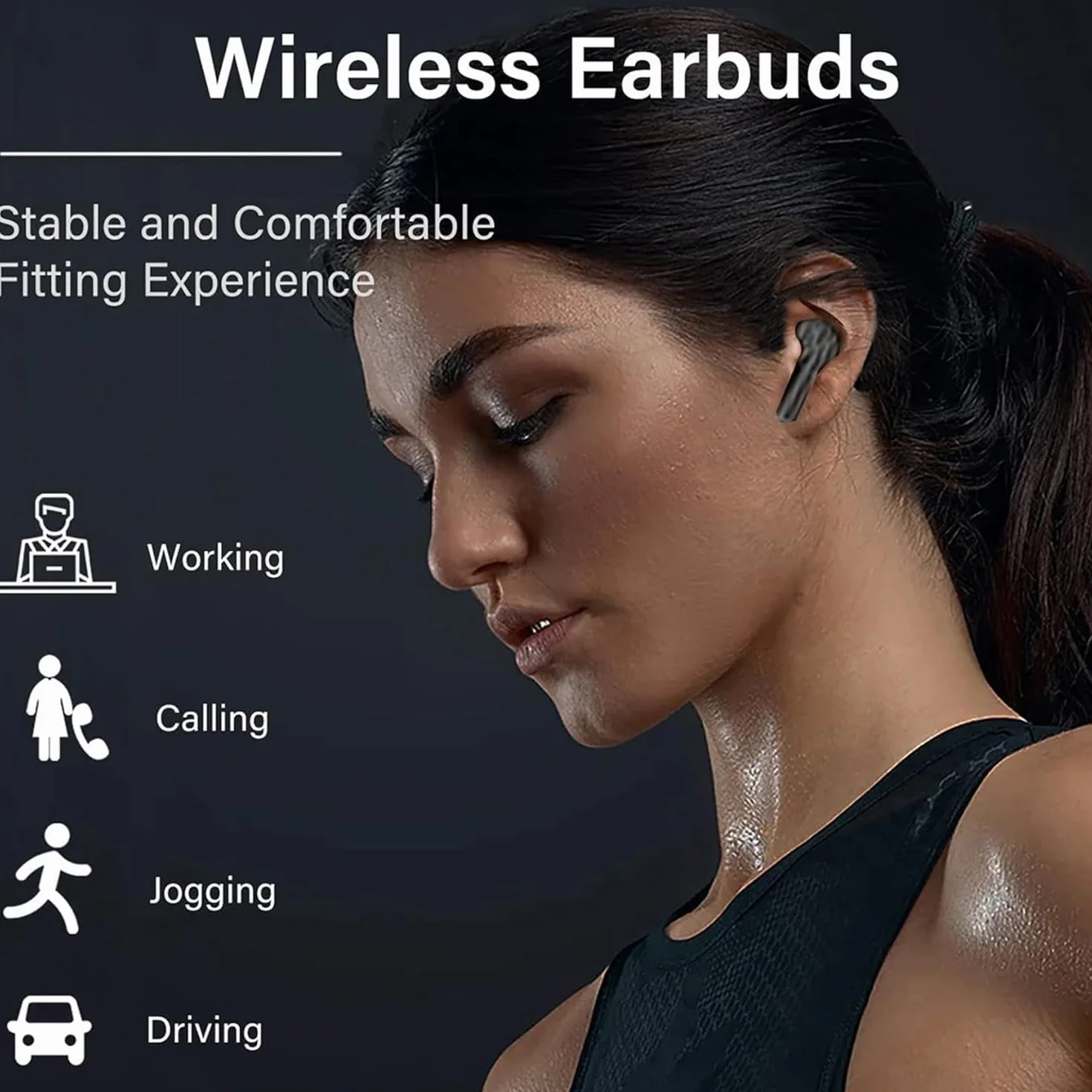 Auricolari Bluetooth 5.0 con HiFi Stereo, Cancellazione Rumore, IPX7 Impermeabili, Cuffie Senza Fili per Android/iOS