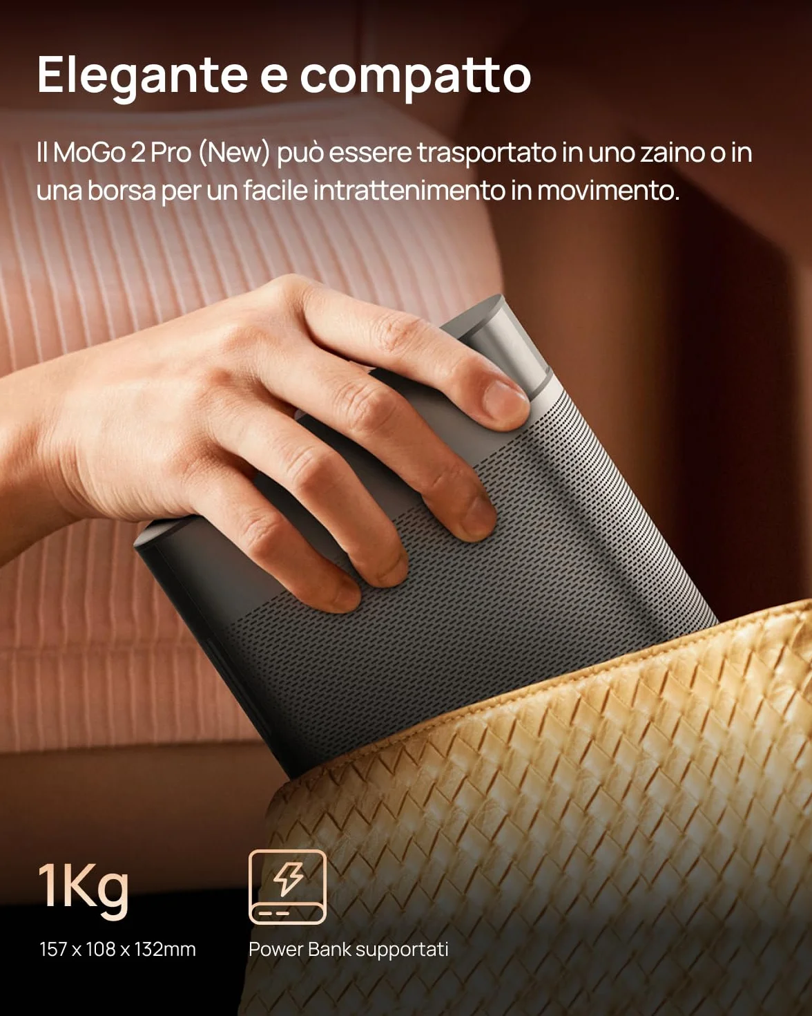 XGIMI MoGo 2 Pro 1080P Proiettore portatile 430 Lumen ISO Google TV Netflix Autofocus Wi-Fi Bluetooth