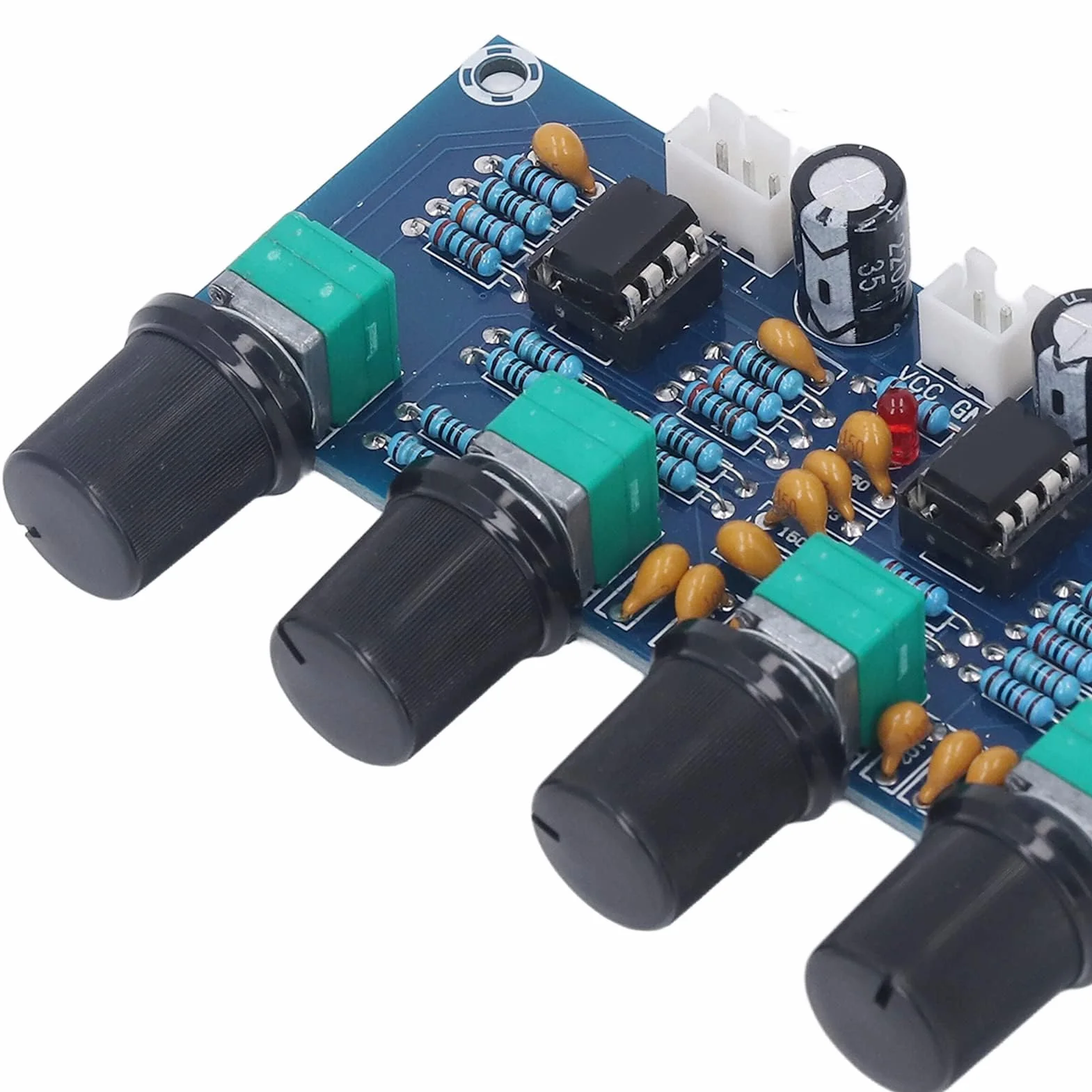 Modulo Preamplificatore DC 12V-24V a Doppio Canale Scheda Tono Amplificatore Digitale Audio