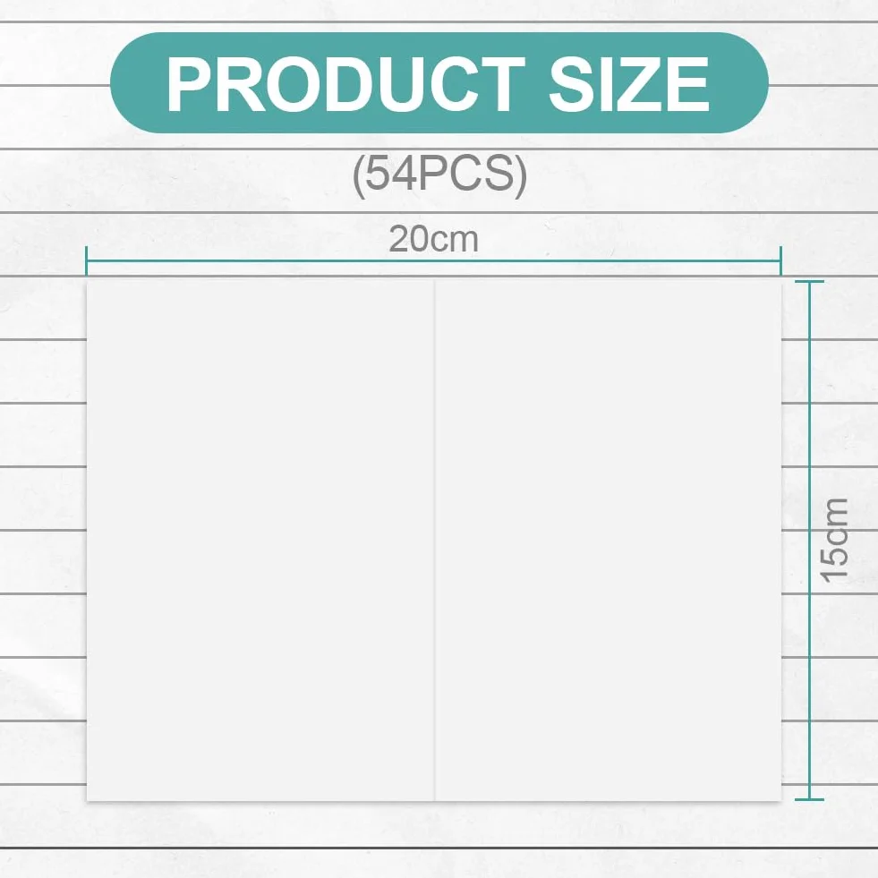 OFFCUP Cartoline Vuote A6, 54 Pezzi Cartoncini Bianchi 15x10cm per Disegnare Scrivere Stampare Biglietti Auguri