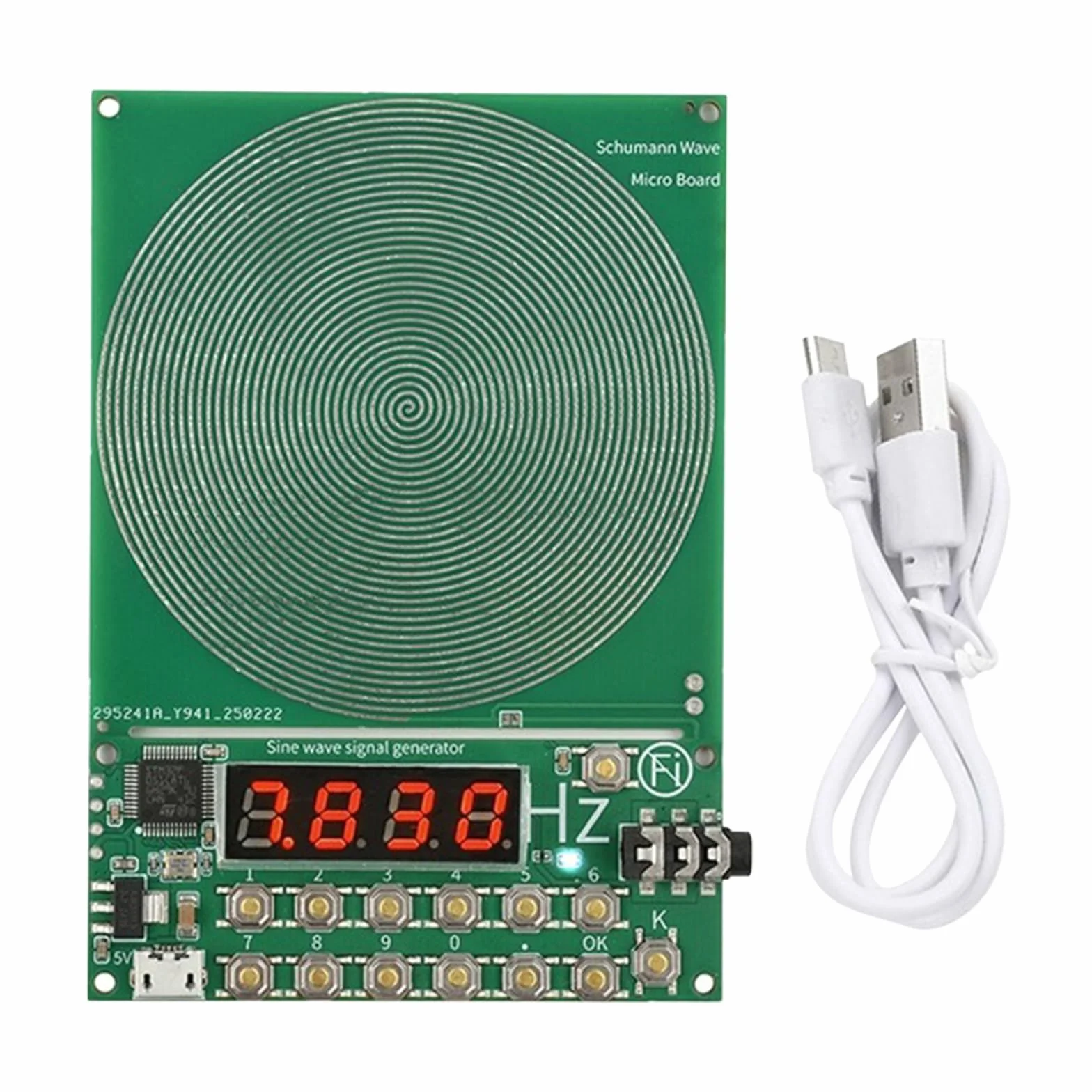 Schumann Generatore di frequenza 7,83 Hz, regolabile da 0,1 Hz a 100000 Hz con display, porta USB Schumann, generatore di risonanza naturale per armonia, portatile, per casa, Natale, ufficio