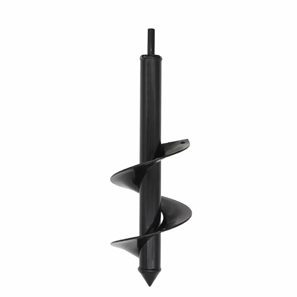 TOP-MAX Trapano a mano, da giardino, trapano a spirale, per piantare e forare, gambo esagonale da 3/8", strumento di scavo nero [10 x 30 cm]