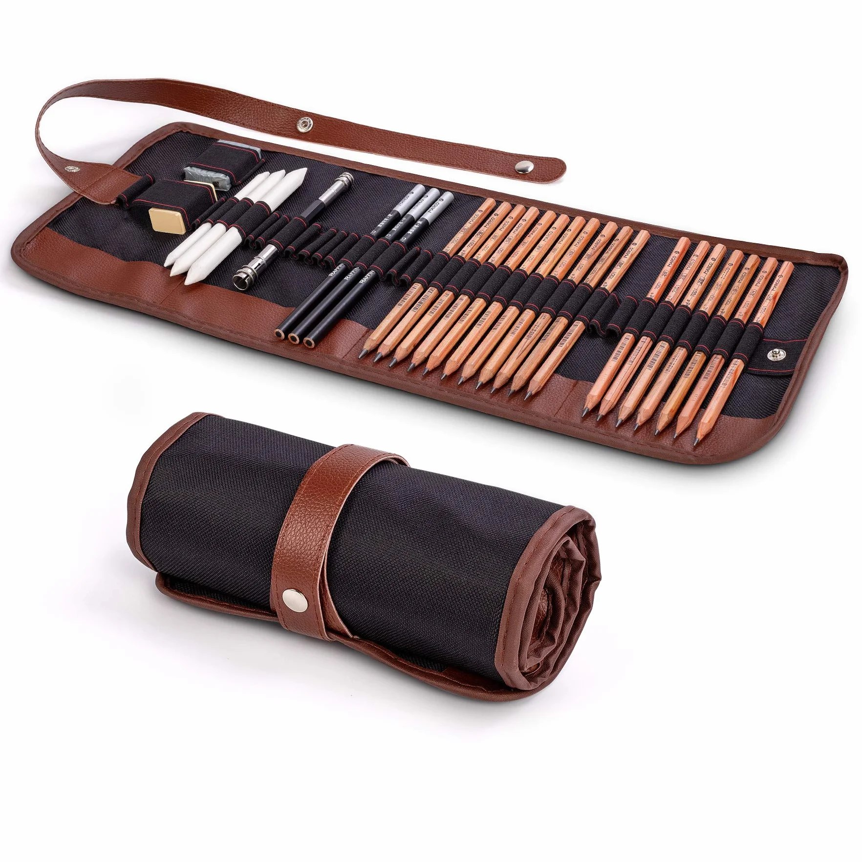 Cooja Set da Disegno e Schizzo 29 Pezzi, Kit Materiale per Artisti con Matite Grafite e Carboncino