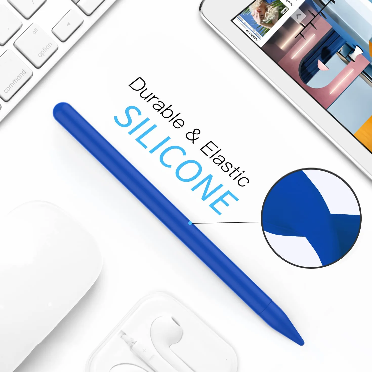 Apple Pencil PRO MoKo Cover Protettiva Custodia Penna PC Silicone Indaco