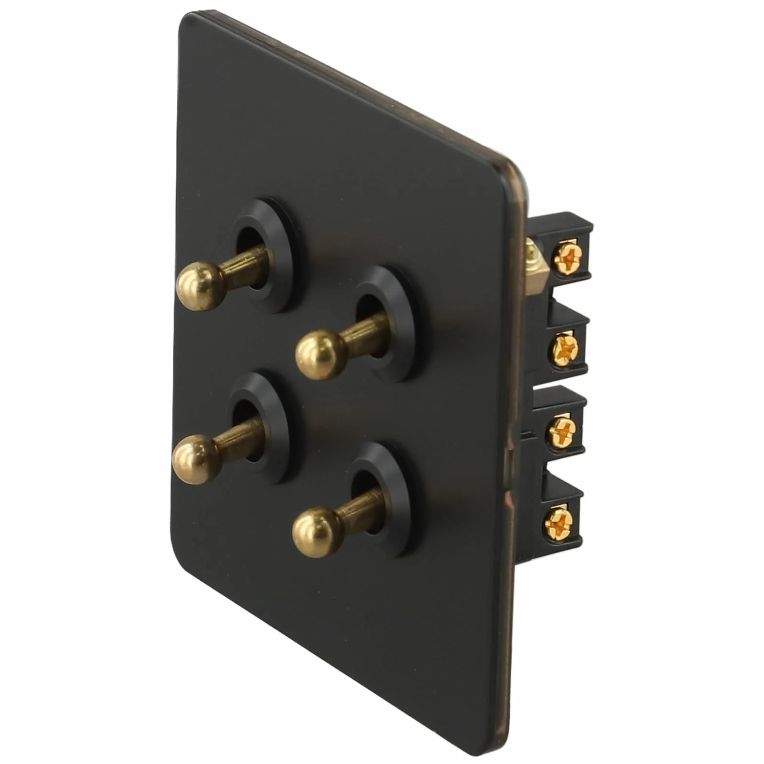 Interruttore a parete 4 gang acciaio inox asta ottone controllo 1 via 2 vie tipo 86
