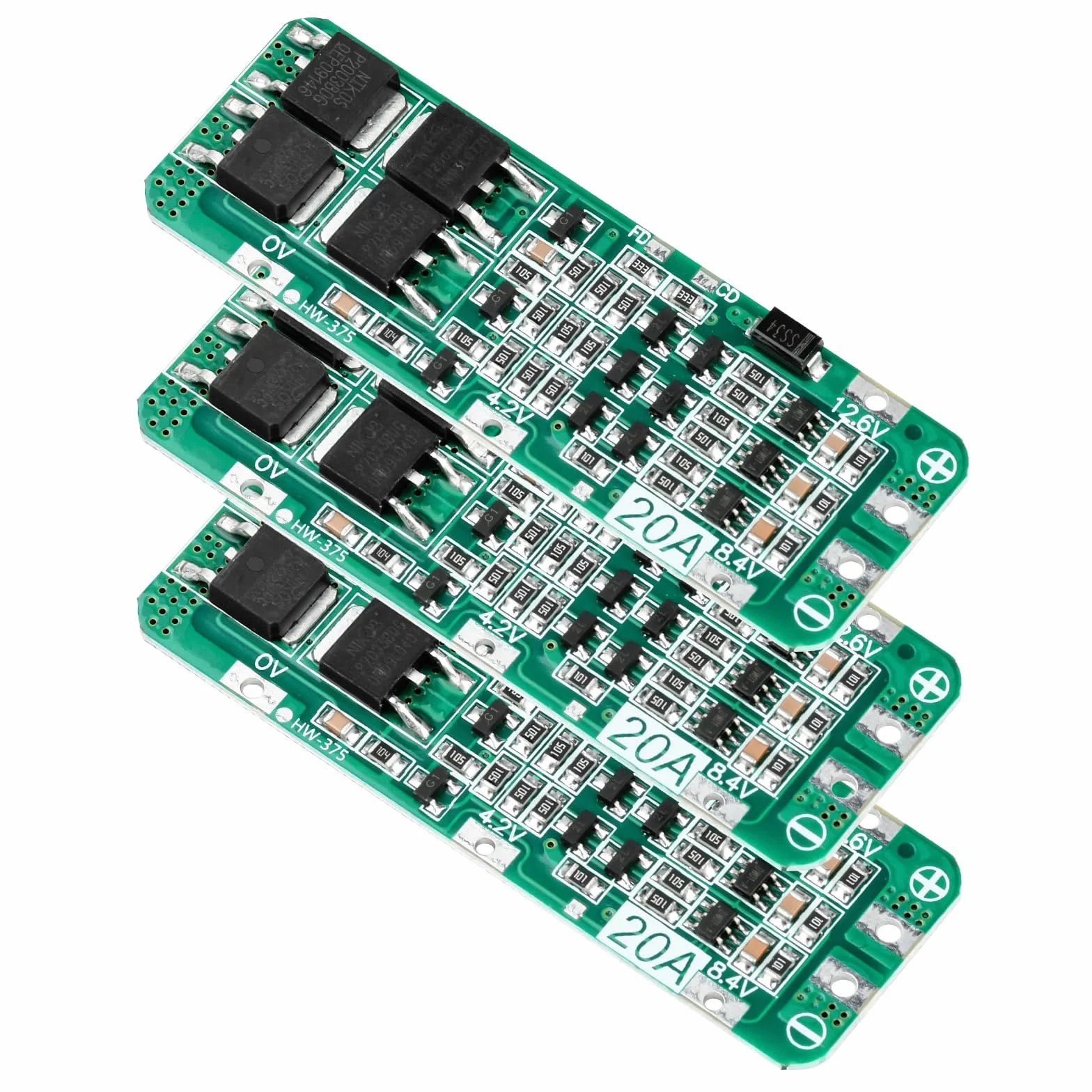 Aideepen BMS 3S 20A Li-ion Batteria al Litio Scheda Caricatore PCB 12.6 V Modulo Cellulare Protezione