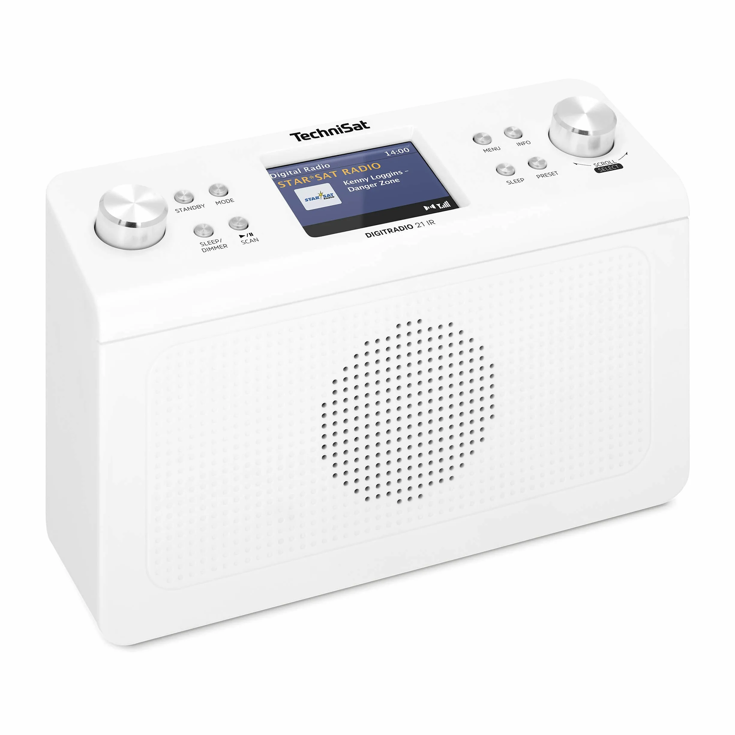 TechniSat DIGITRADIO 21 IR Radio da cucina sottobanco DAB+ FM Internet Bluetooth 2W 2,8" bianco