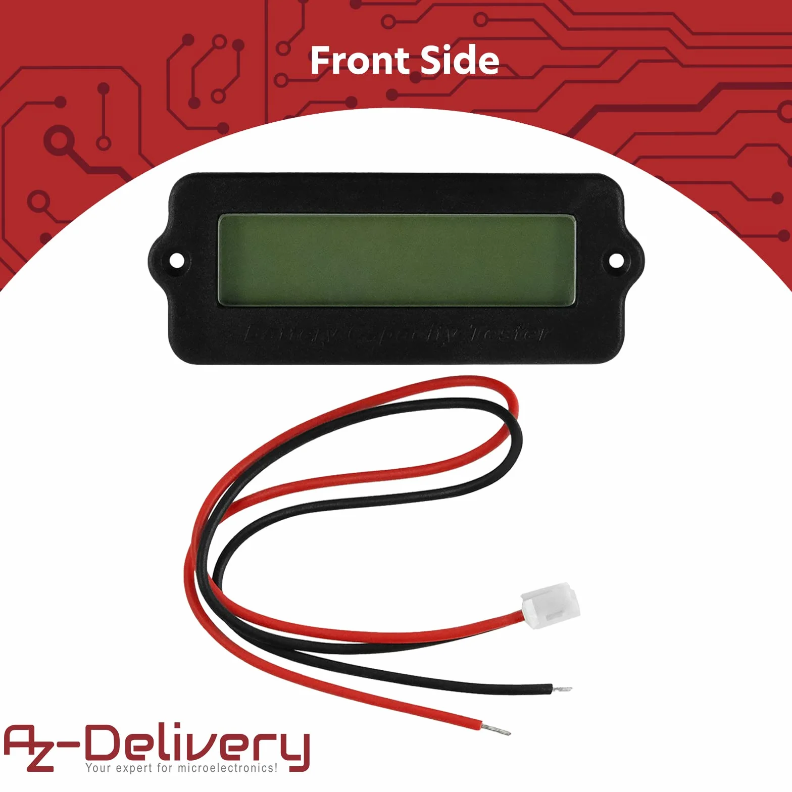 AZDelivery 3 x 12V LY6W indicatore capacità batteria con schermo LED verde retroilluminato