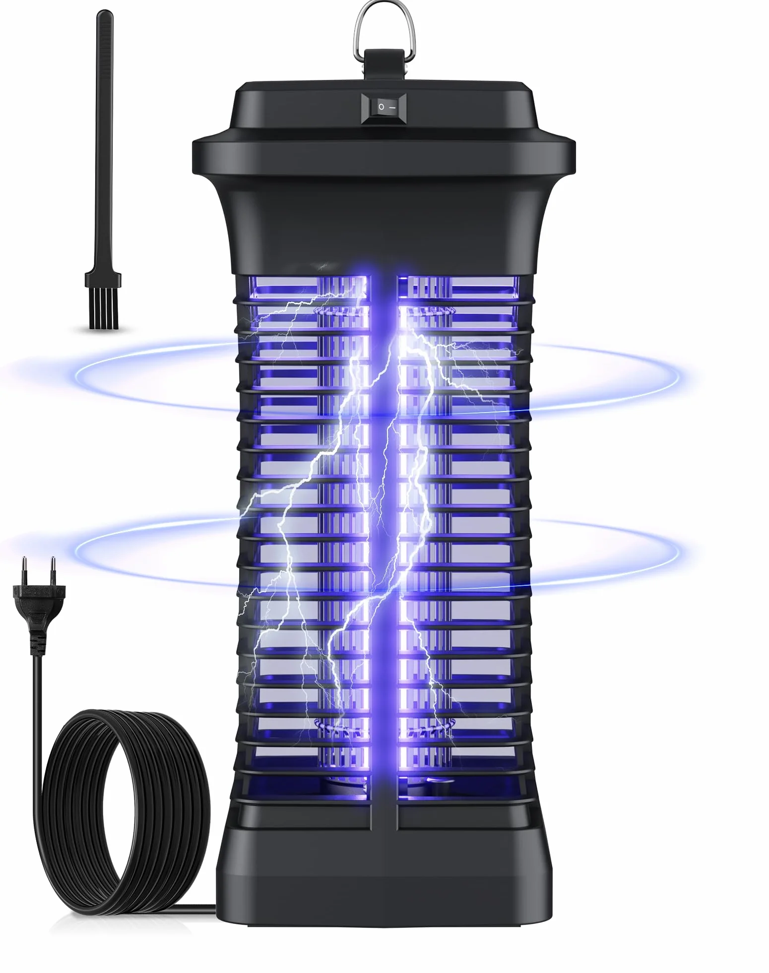 Lampada Antizanzare Elettrica, 6W Elettrica Ammazza-zanzare Portata Effettiva 30m², Ammazza-insetti Elettrico con Interruttore e Cavo da 1,2m, Uccide Efficacemente gli Insetti Volanti per Uso Interno