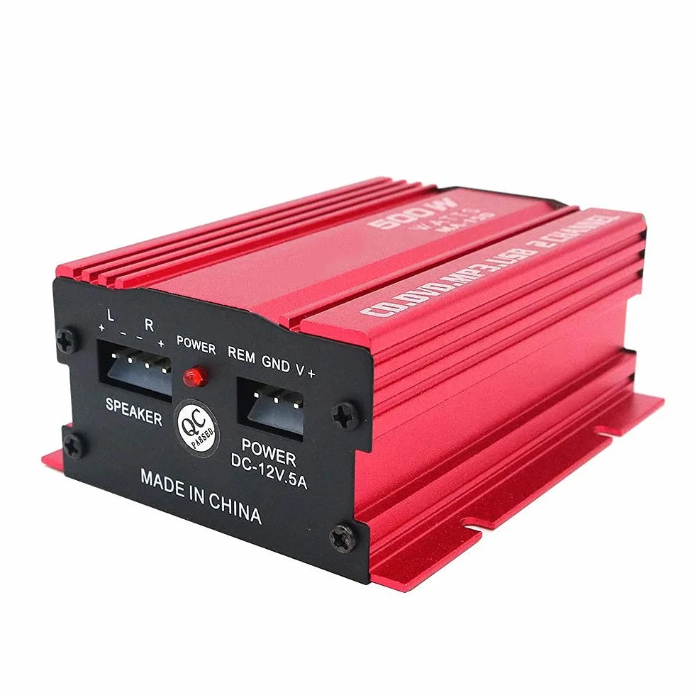 Kinter MA150 12V Mini 2CH Stereo HiFi Amplificatore di Potenza per Auto Altoparlante Audio MP3 con USB