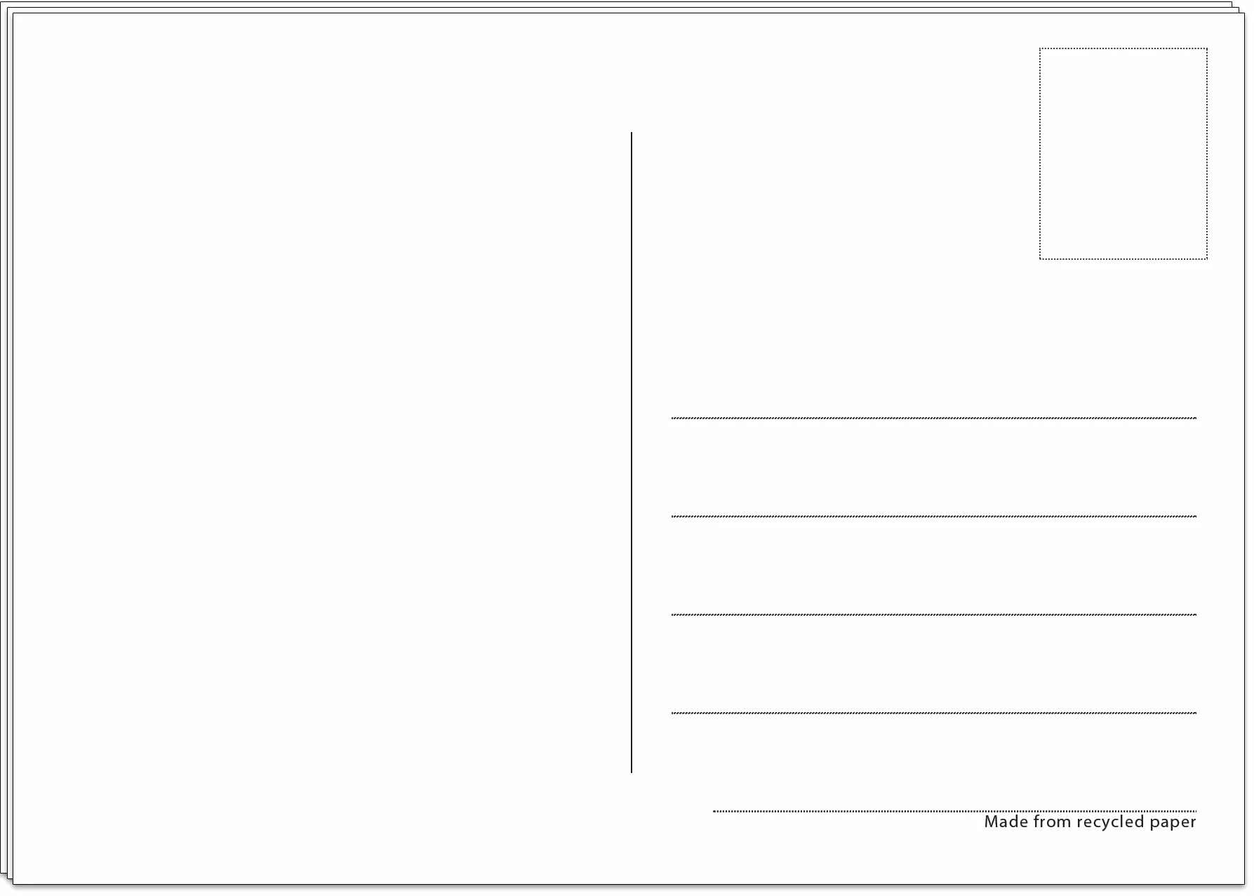 Cartoline bianche in carta riciclata formato A6 (148 x 105 mm) - 100 sztuk
