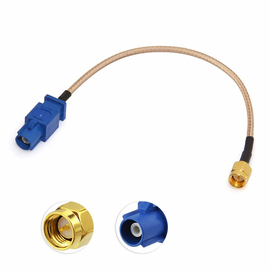 Bingfu Cavo Adattatore Antenna GPS SMA Maschio a Fakra C Maschio 15cm Blu per Auto SUV Camion