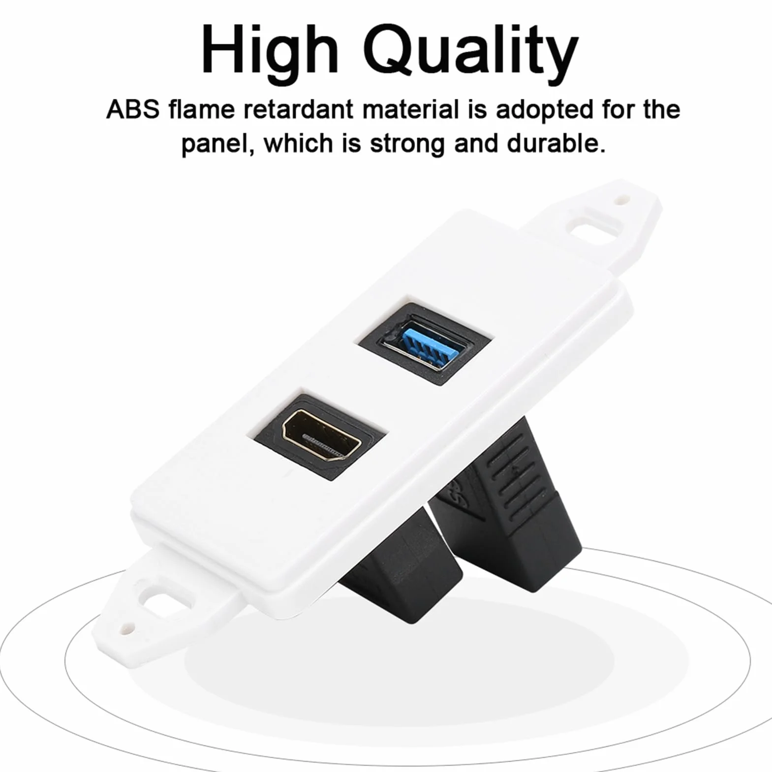 Goshyda Piastra a Parete HDMI USB 3.0 Presa Video Pannello Multimediale Integrato