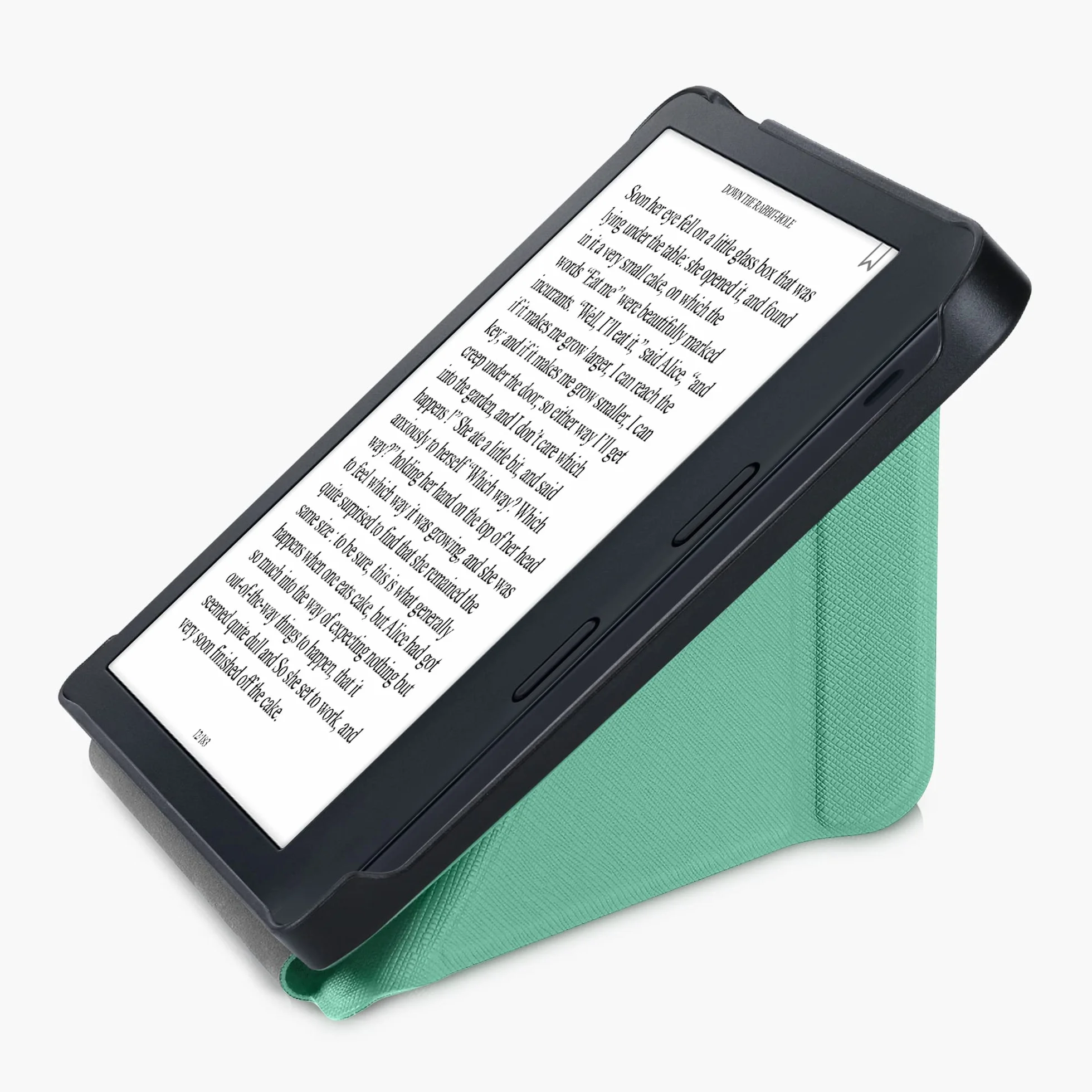 kwmobile Pieghevole Custodia Compatibile Kobo Libra 2 Cover Magnetica Pelle PU eReader Stand Menta