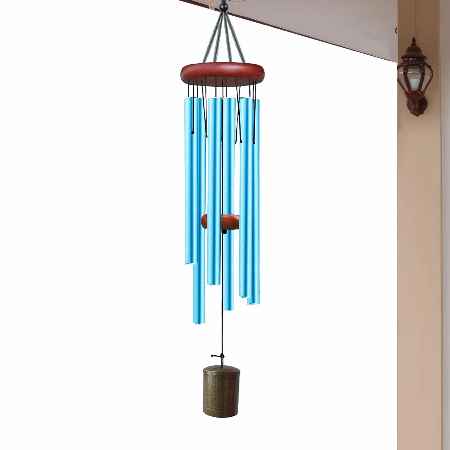 Campanelli Eolici In Metallo - Decorazione Retrò Per Portico Con Tubi In Alluminio | Scacciapensieri Commemorativo Toni Profondi, Ornamento Da Appendere Resistente Alle Intemperie Per Giardino, Ba